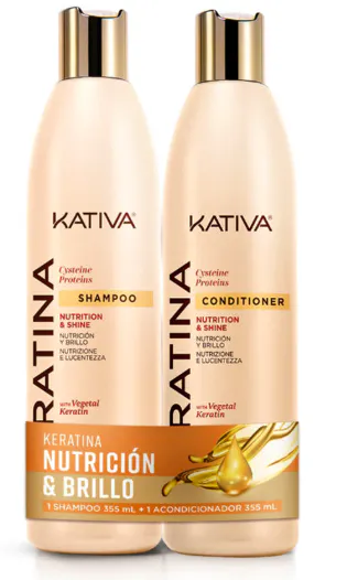 KATIVA Keratin Kit Shampoo & Conditioner 355 ml + 355 ml