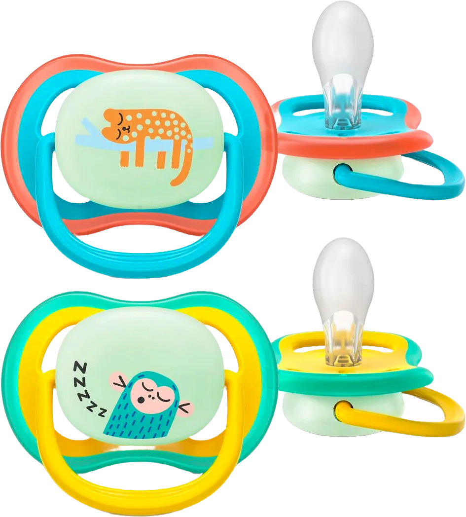 Philips Avent Pacifier Ultra Air Nighttime 18M+ Blue/Yellow 2 pcs