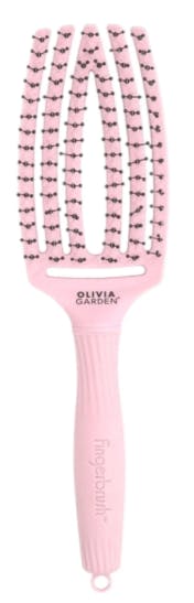 Olivia Garden Fingerbrush Boar & Nylon Medium Pastel Pink 1 stk