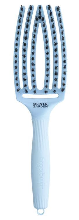 Olivia Garden Fingerbrush Care Iconic Boar&Nylon Pastel Blue 1 kpl