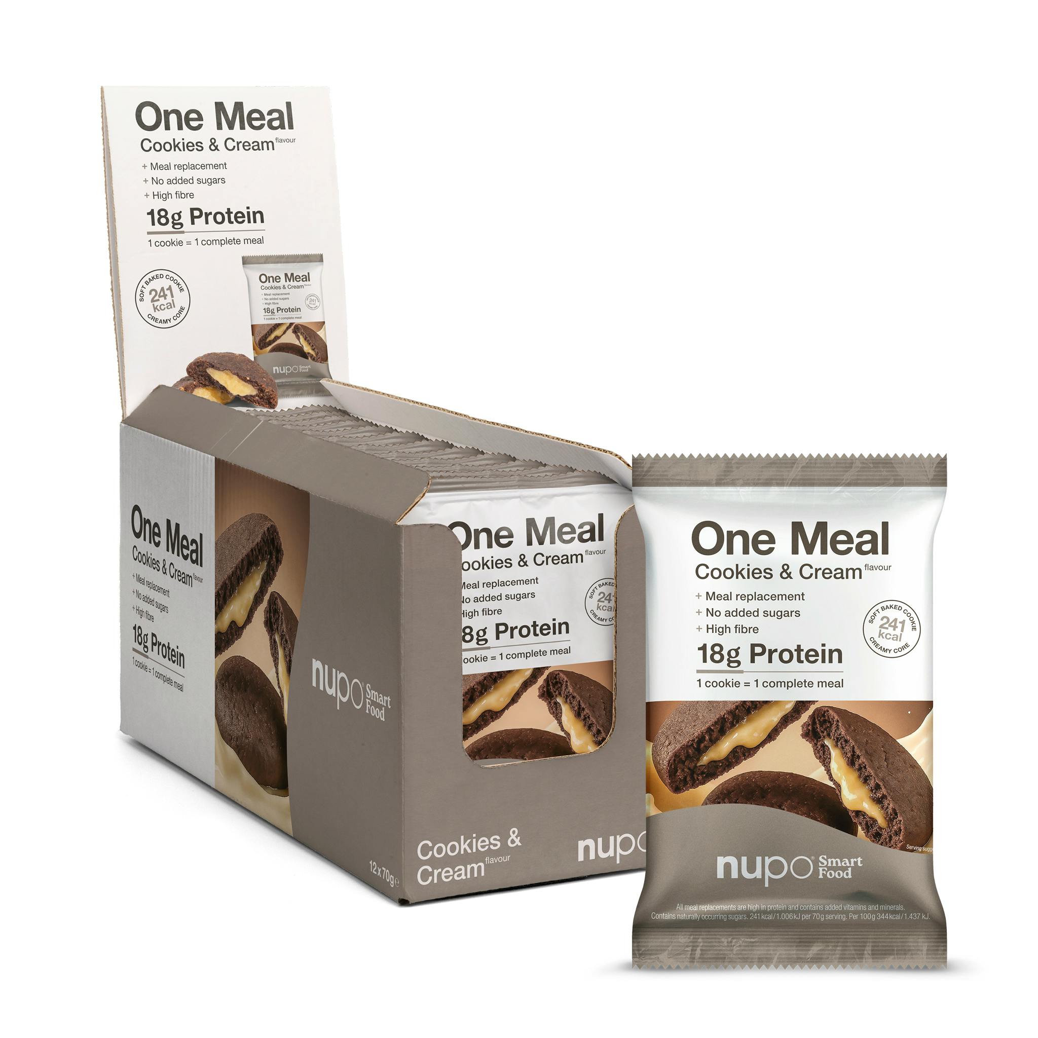 Nupo One Meal Cookies & Cream Soft Baked Cookie 12 stk