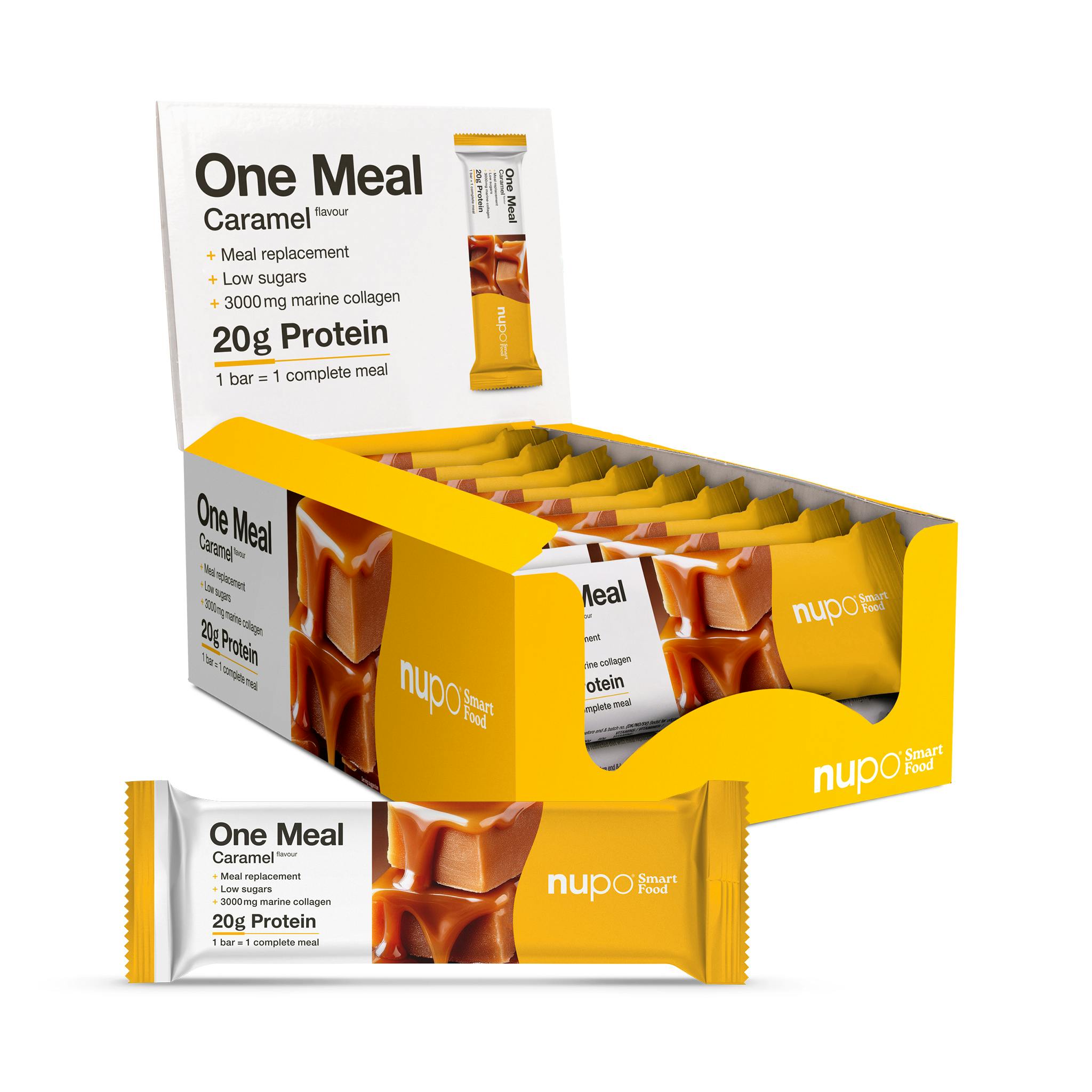 Nupo One Meal Bar Caramel 15 stk