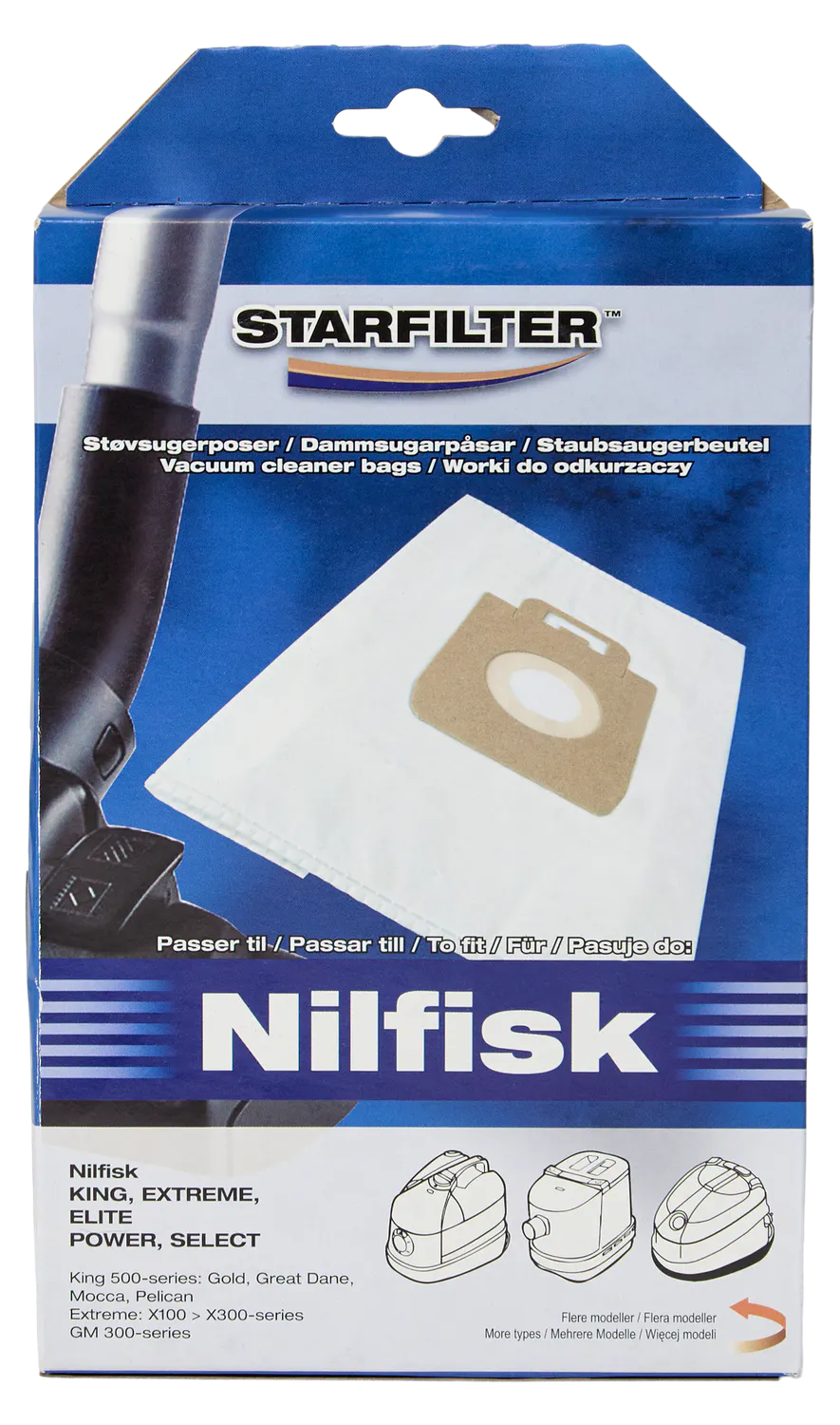 Starfilter Startfilter Støvsugerposer Nilfisk King 4 pcs