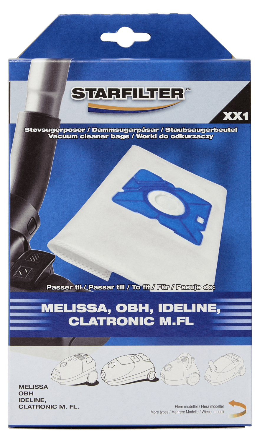 Starfilter Støvsugerpose Melissa, OBH M.fl. 4 stk