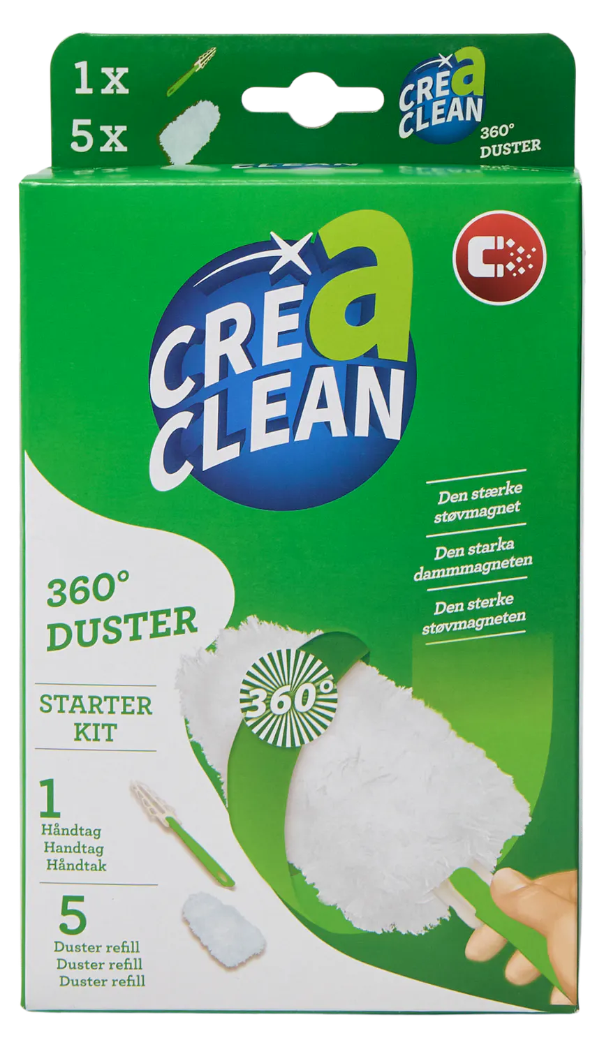 Crea Clean Dusty Afstøver Starter Kit 360° 1 pcs + 5 pcs