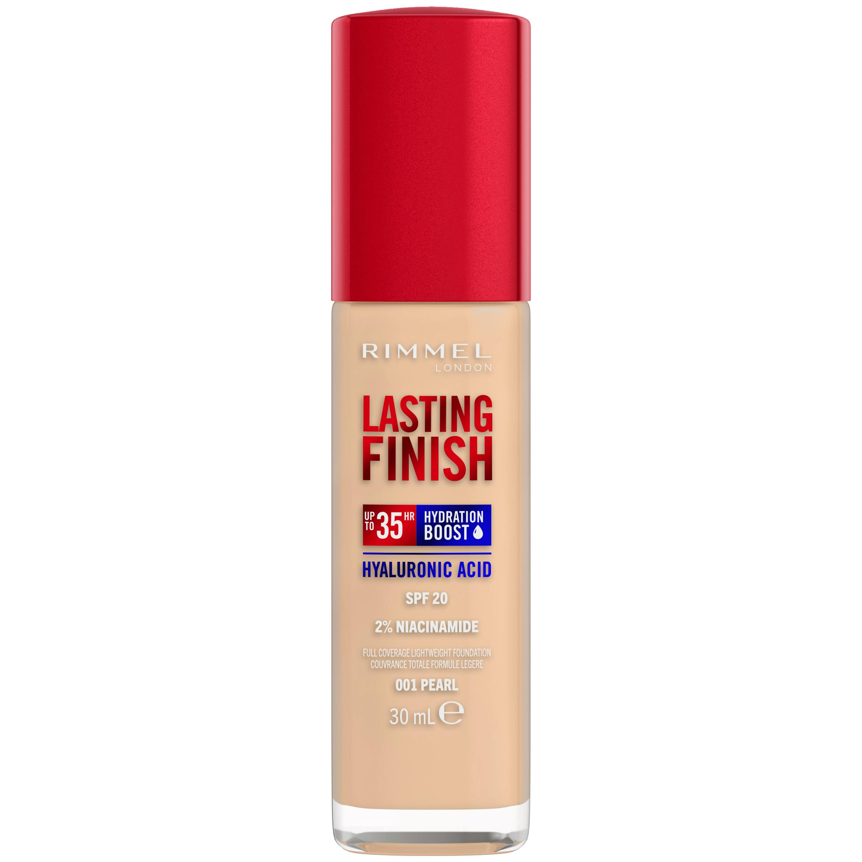 Rimmel Lasting Finish 35H Hydration Boozt Foundation SPF20 001 Pearl 30 ml