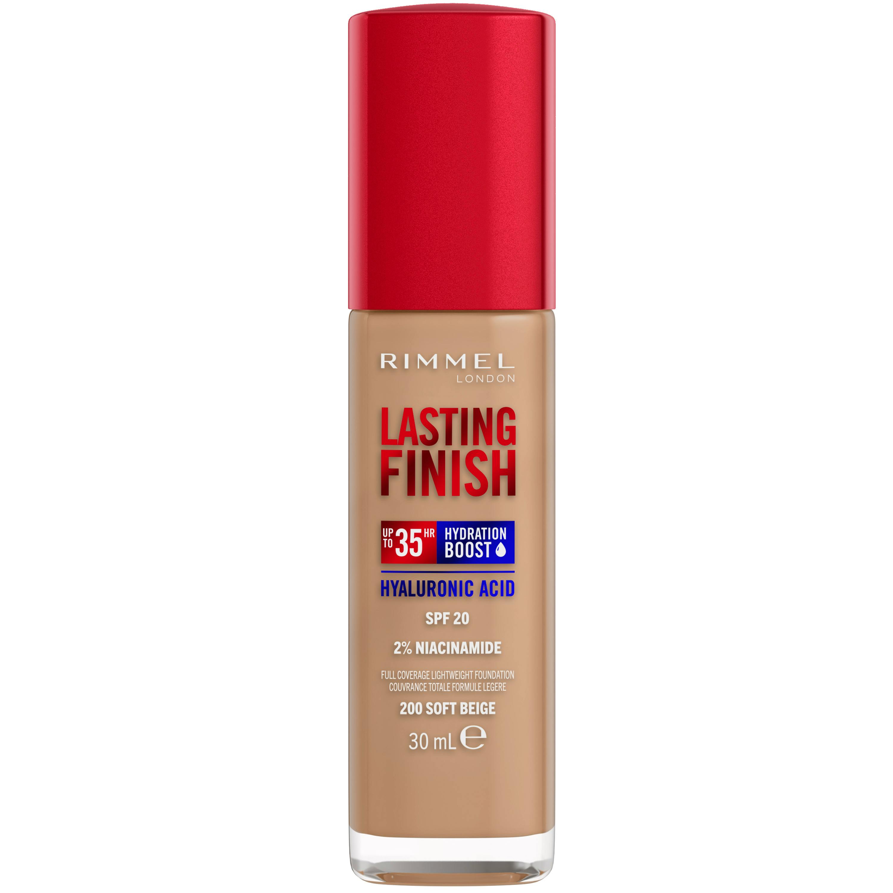 Rimmel Lasting Finish 35H Hydration Boozt Foundation SPF20 200 So Beige 30 ml