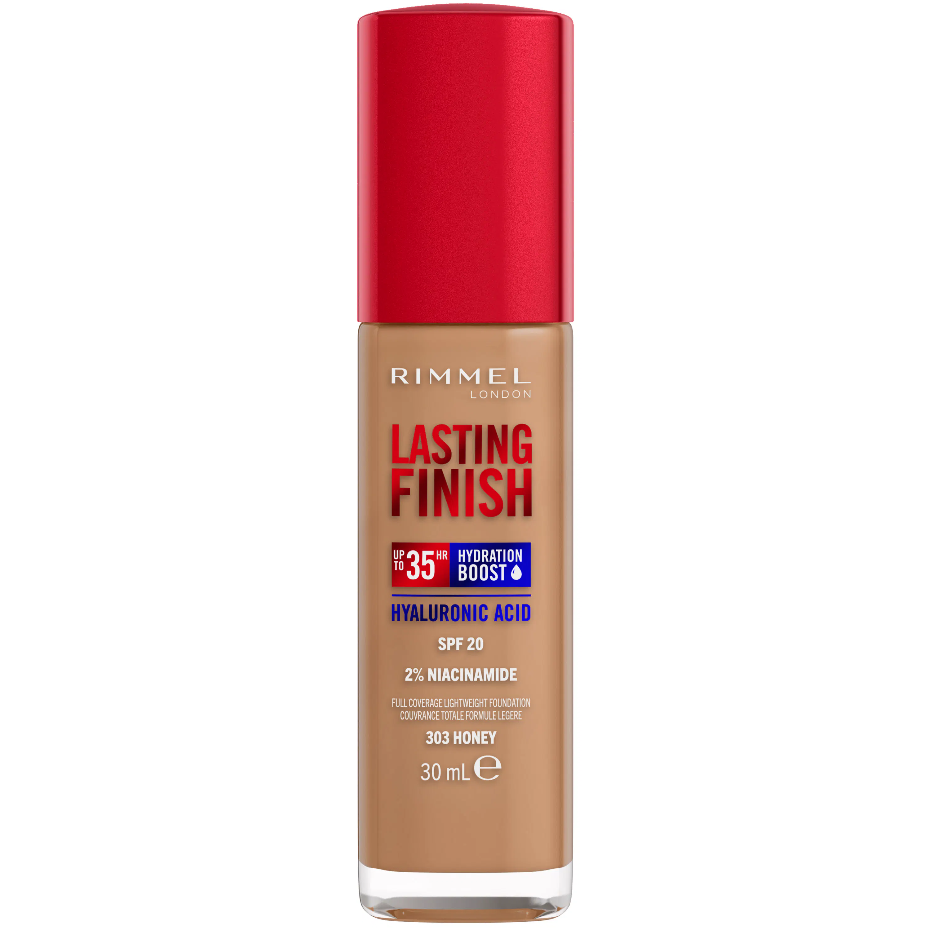 Rimmel Lasting Finish 35H Hydration Boozt Foundation SPF20 303 Honey 30 ml