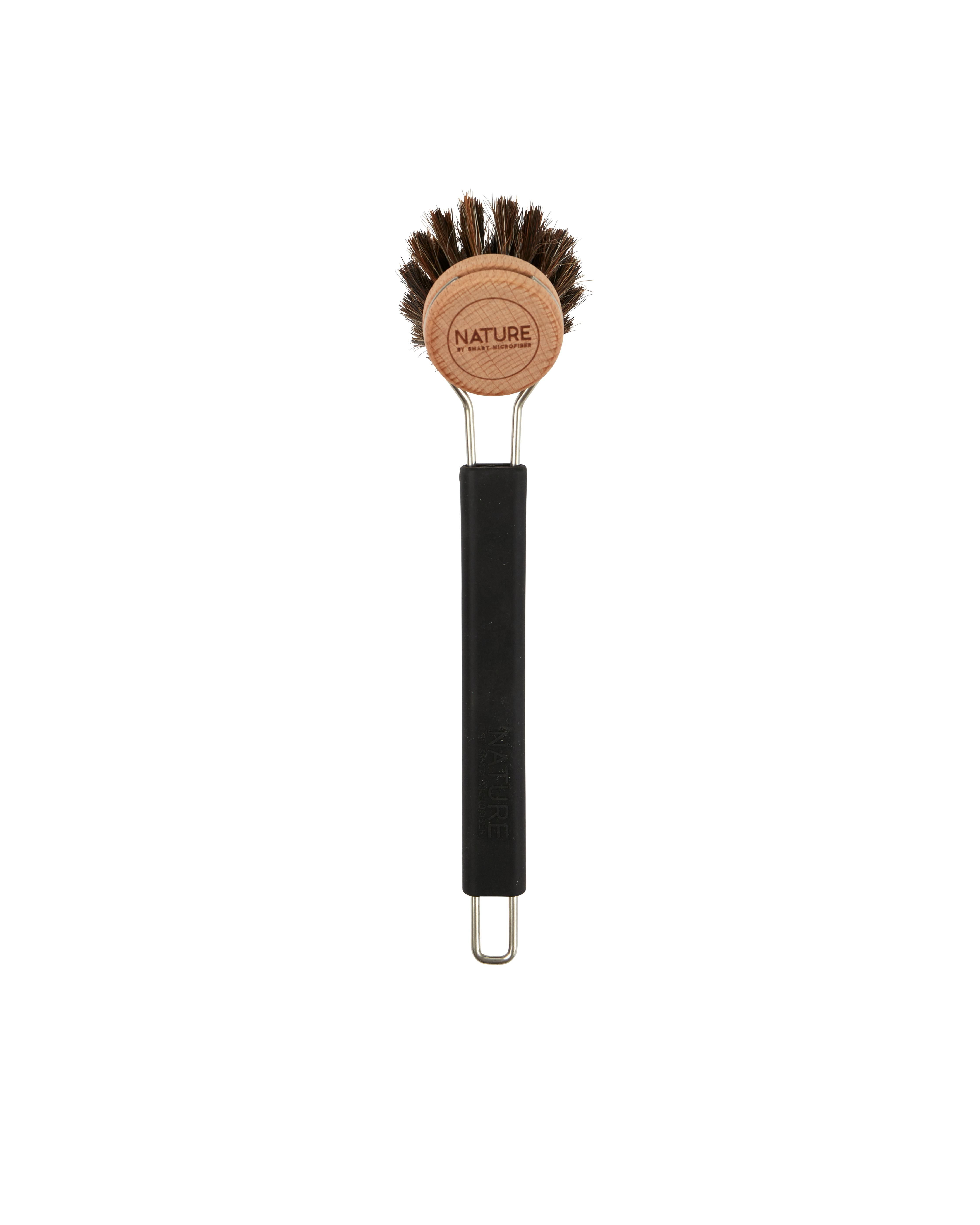 SMART Dish Brush Nature Horsehair Mix Black Silicone 1 st