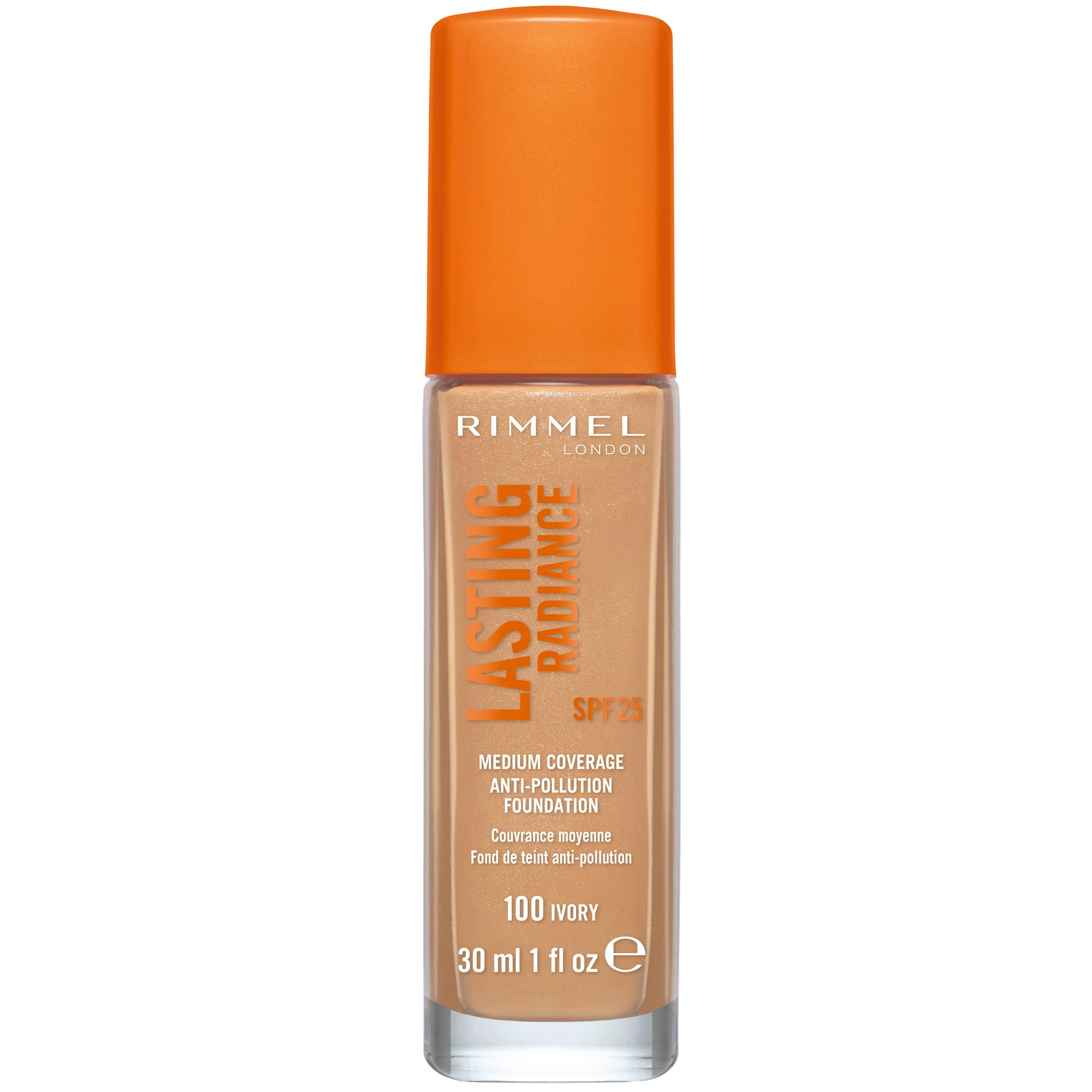Rimmel Lasting Radiance Foundation SPF 25 100 Ivory 30 ml