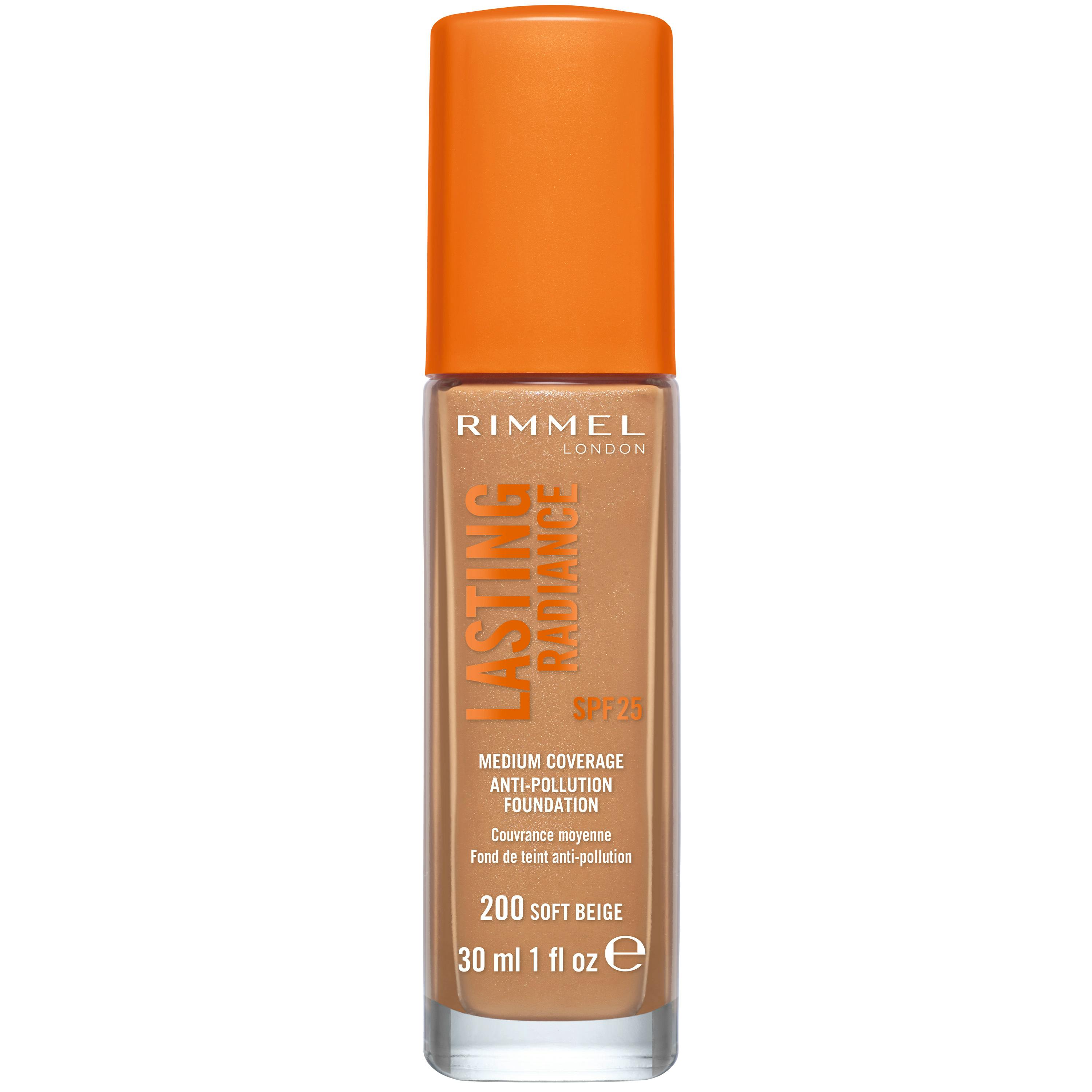 Rimmel Lasting Radiance Foundation SPF 25 200 Soft Beige 30 ml
