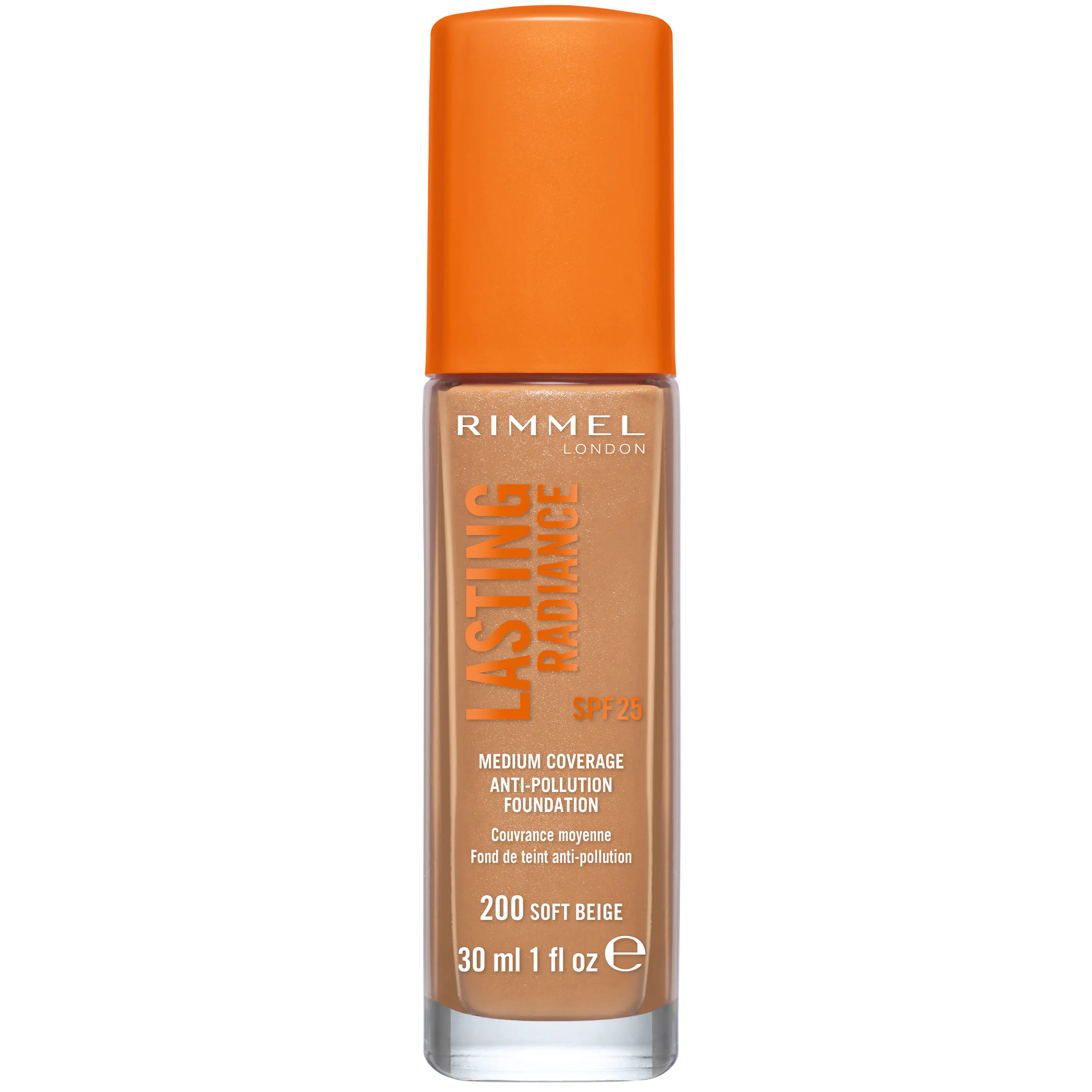 Rimmel Lasting Radiance Foundation SPF 25 200 Soft Beige 30 ml
