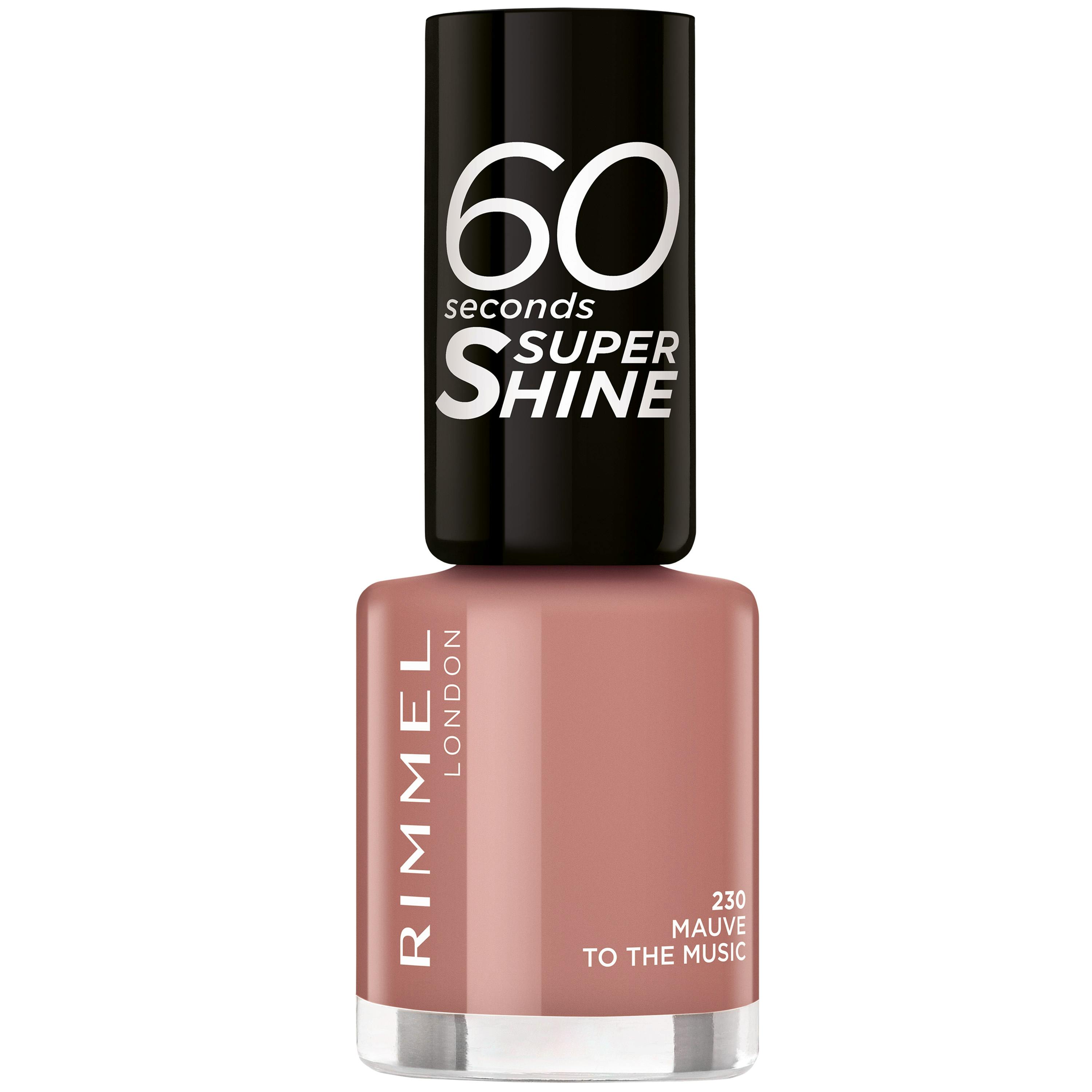 Rimmel 60 Seconds Super Shine Nail Polish 230 Mauve The Music 8 ml