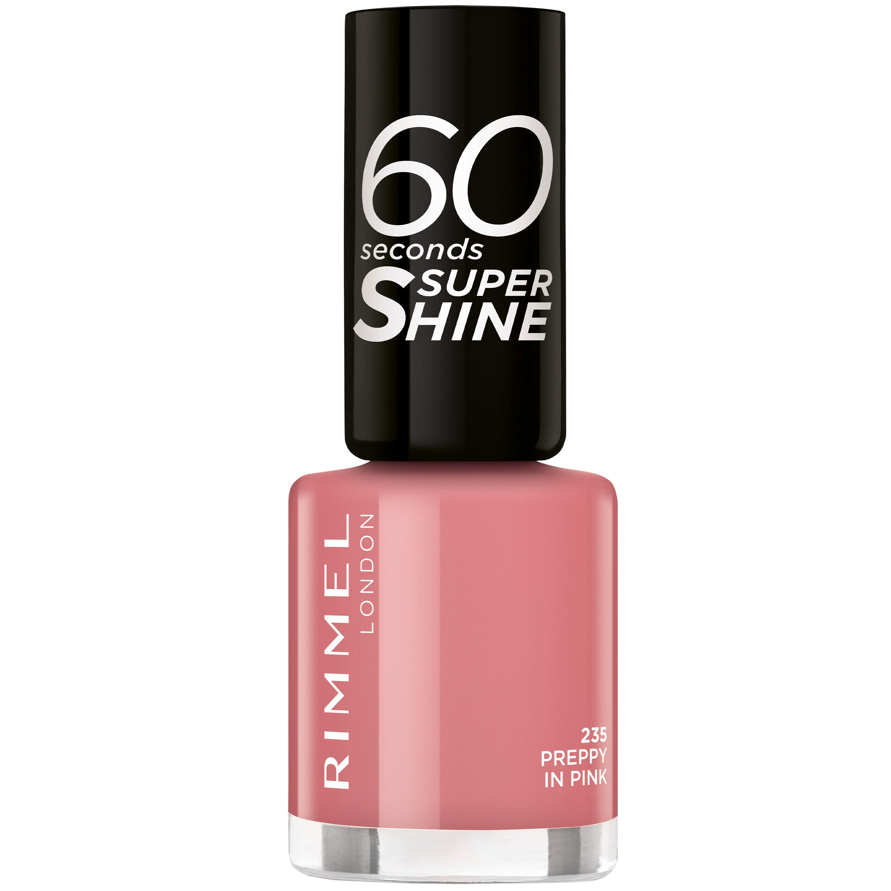 Rimmel 60 Seconds Super Shine Nail Polish 235 Preppy In Pink 8 ml