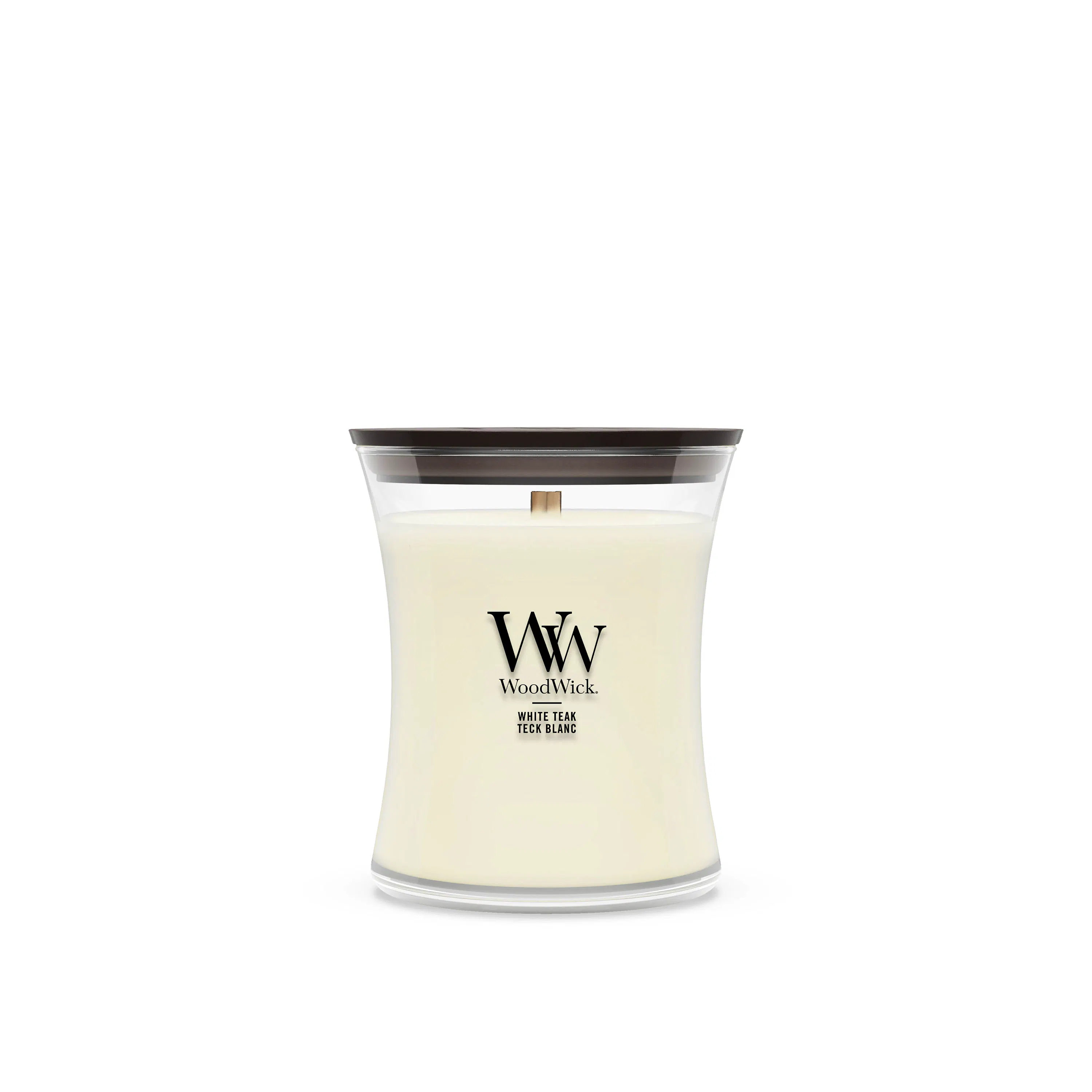 WoodWick - White Teak Medium Hourglass Candle