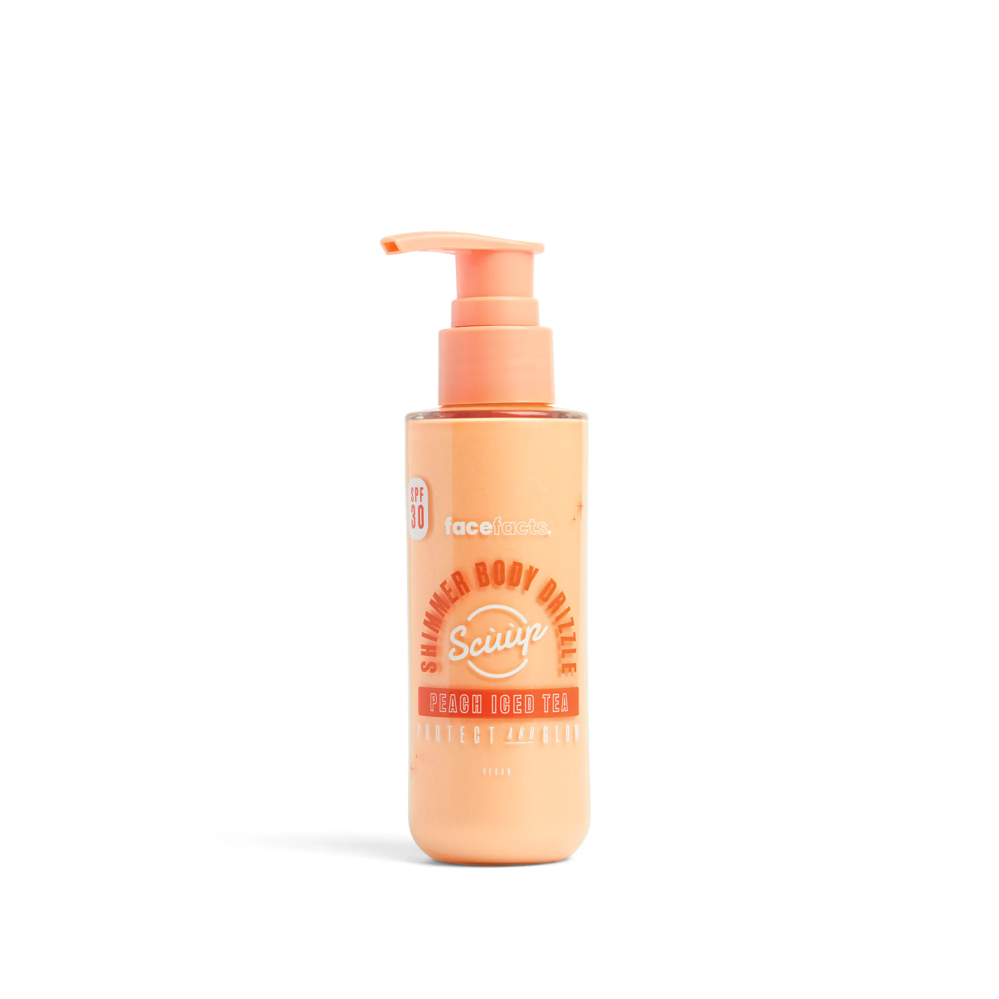 Face Facts Scuup Peach Iced Tea SPF30 Shimmer Body Drizzle 100 ml