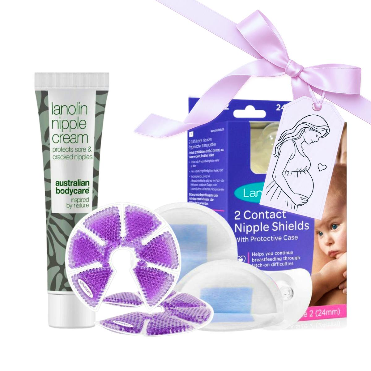 Luxplus Breastfeeding Bundle 60 pcs + 2 pcs + 2 pcs + 30 ml