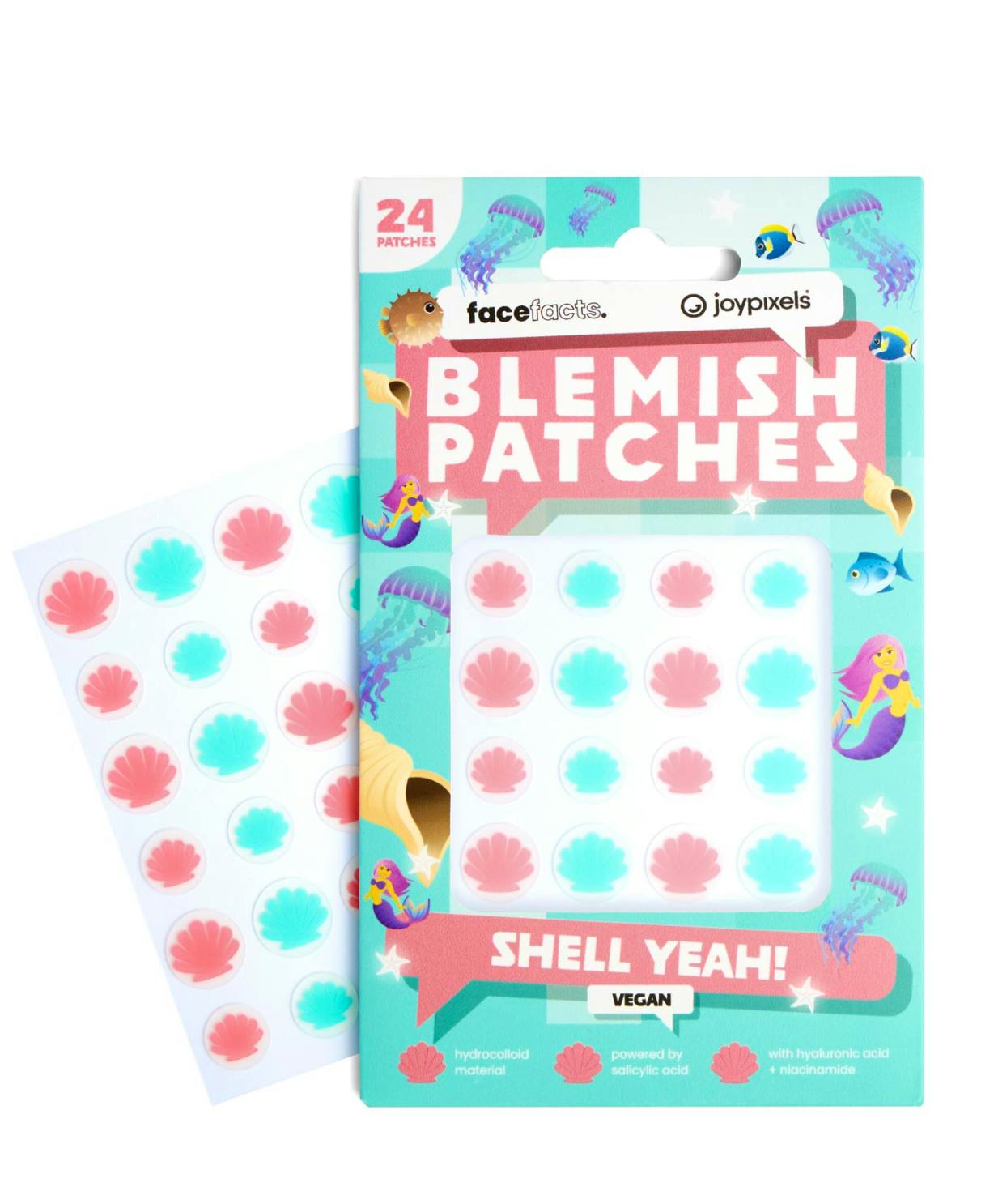 Face Facts X JoyPixels Blemish Patches Shell Yeah! 24 stk