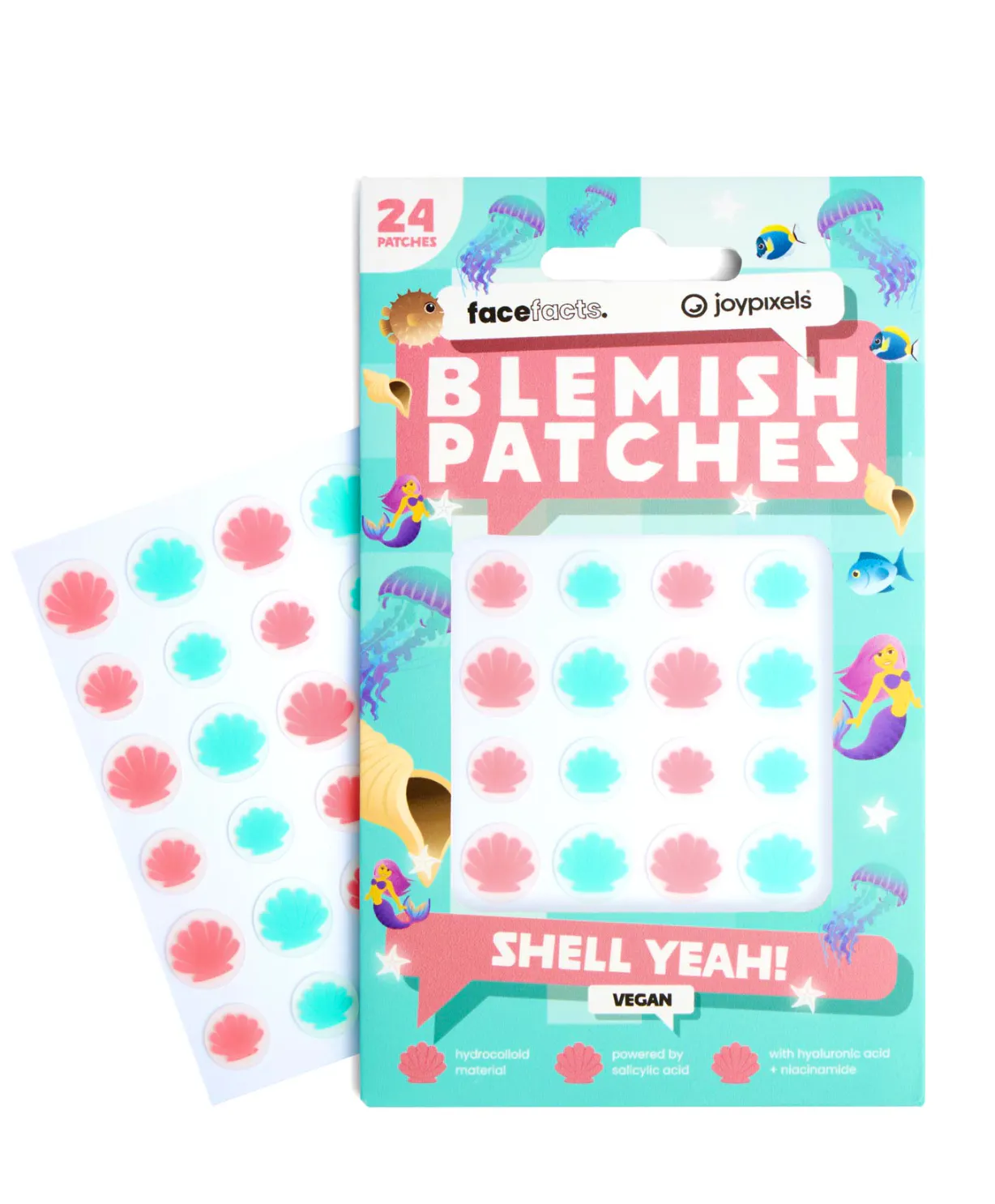 Face Facts X JoyPixels Blemish Patches Shell Yeah! 24 st