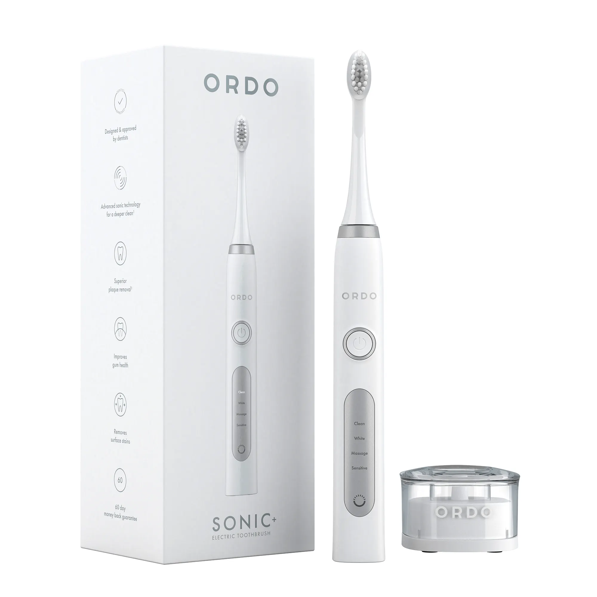 Ordo Sonic+ Electric Toothbrush White Silver 1 pcs
