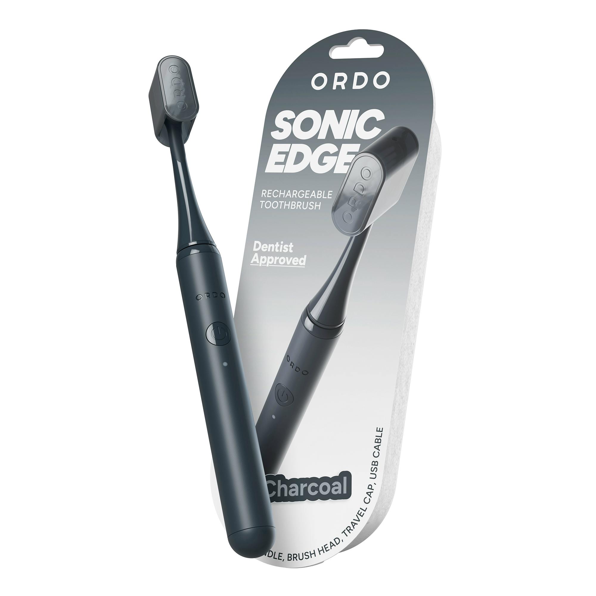 Ordo Sonic Edge Rechargeable Toothbrush Charcoal 1 stk