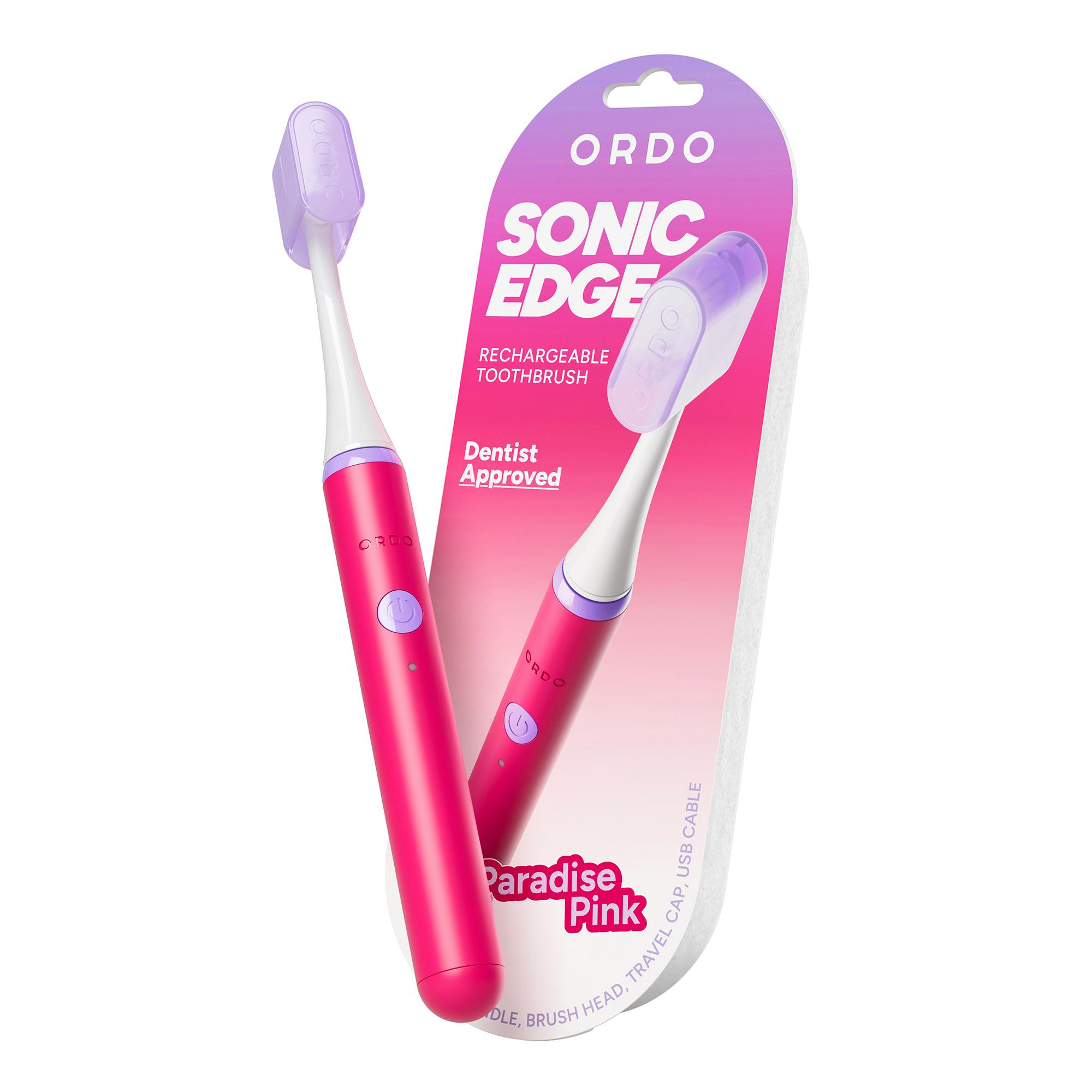 Ordo Sonic Edge Rechargeable Toothbrush Paradise Pink 1 stk