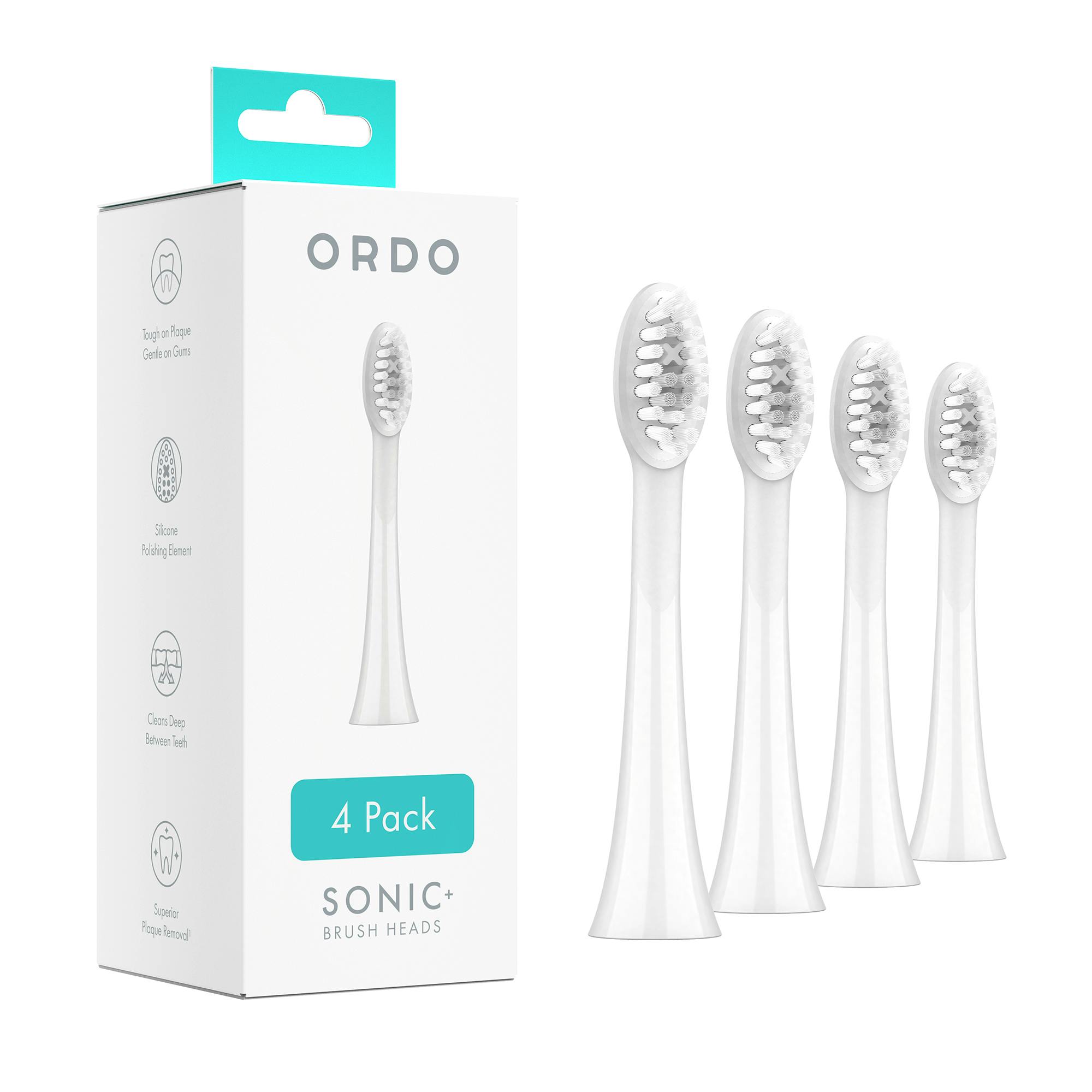 Ordo Sonic+ Brush Heads White Silver 4 stk