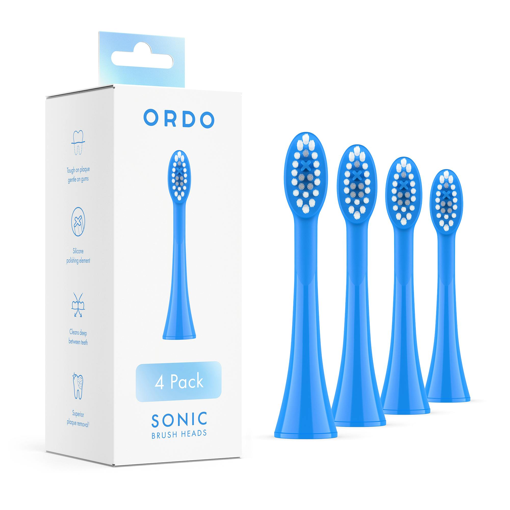 Ordo Sonic+ Brush Heads Arctic Blue 4 stk