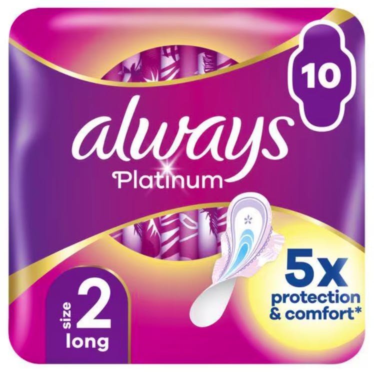 Always Platinum Long Wings 10 st