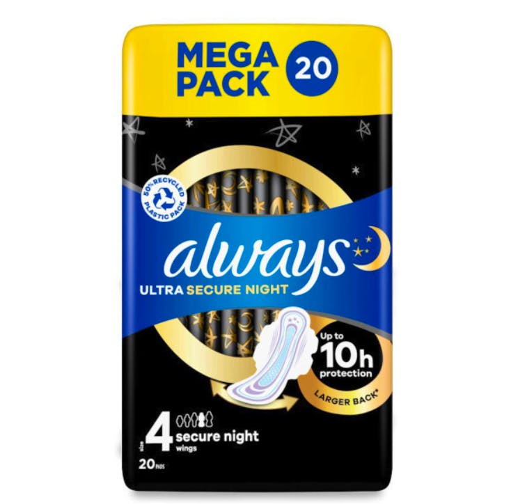 Always Ultra Secure Night Mega Wings 20 st