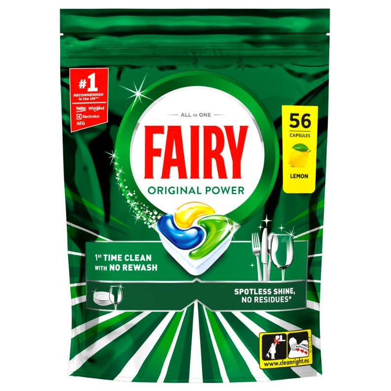 Fairy Original Power Dishwasher Tablets Lemon 56 st