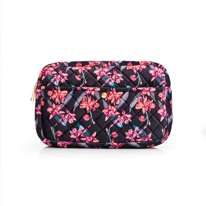 Fan Palm Flawless Black Velvet Large Makeup Bag 162 g