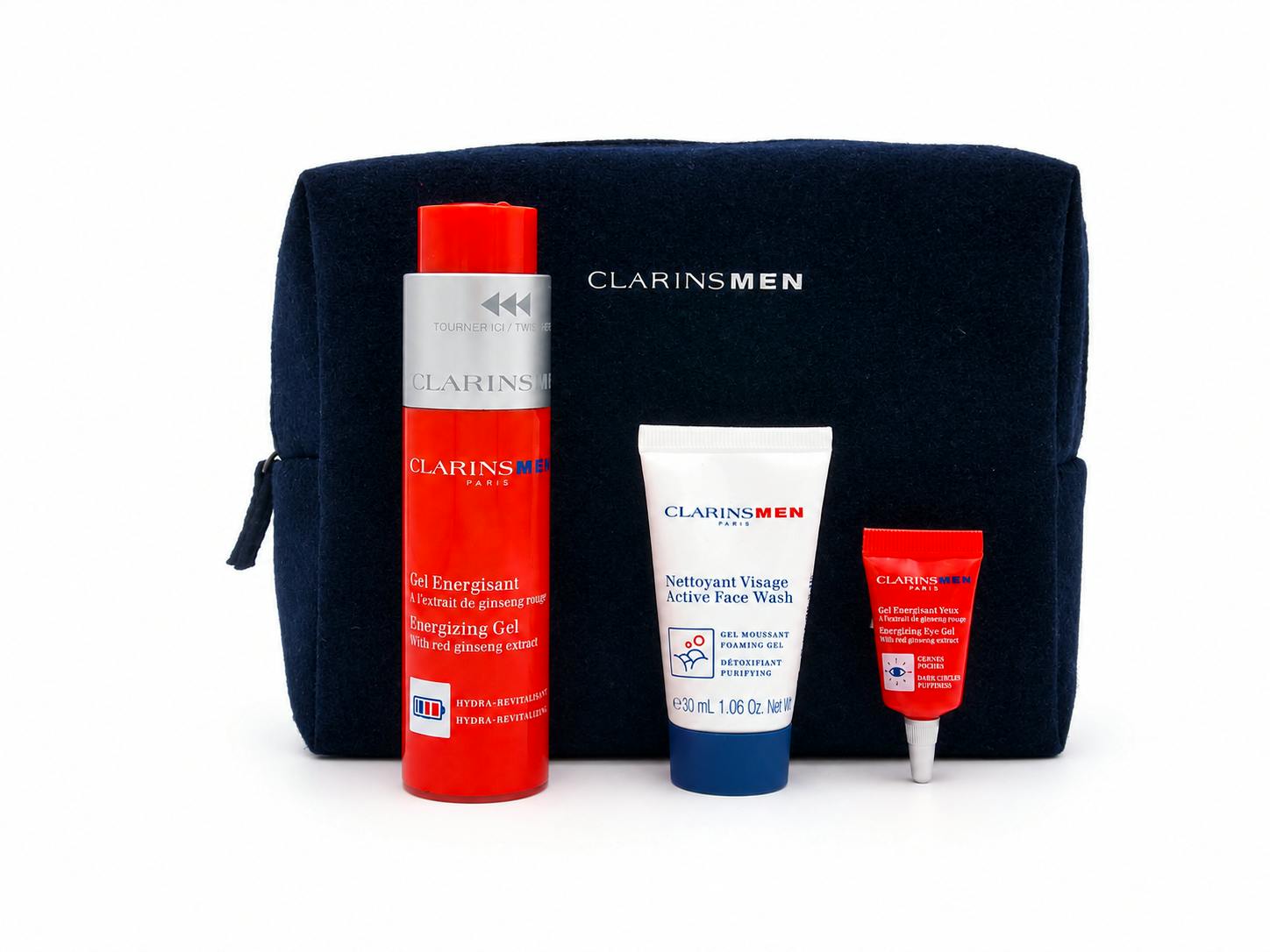Clarins Men Energizing Essentials Gift Set 50 ml + 30 ml + 3 ml + 9 ml