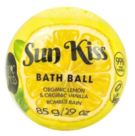Organic Shop Sun Kiss Organic Lemon & Vanilla Bath Ball 85 g