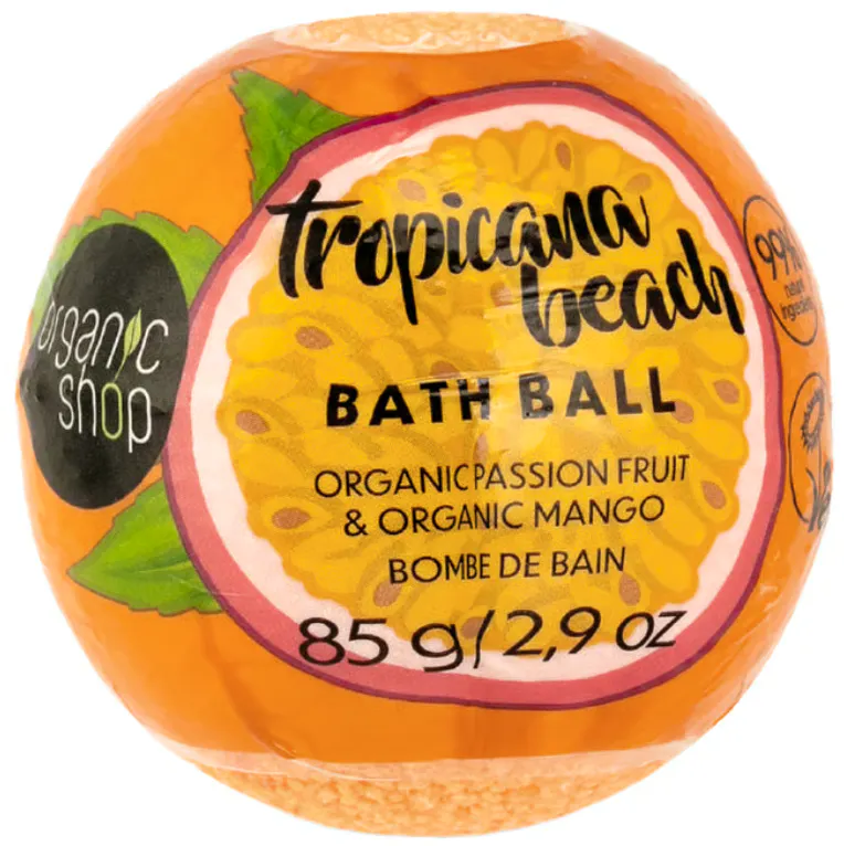 Organic Shop Tropicana Beach Organic Passion Fruit &amp; Mango Bath Ball 85 g