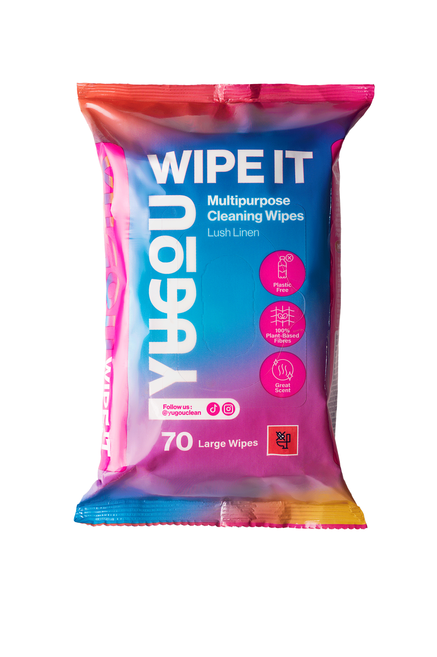 YUGOU Wipe It Multipurpose Cleaning Wipes Lush Linen 70 st