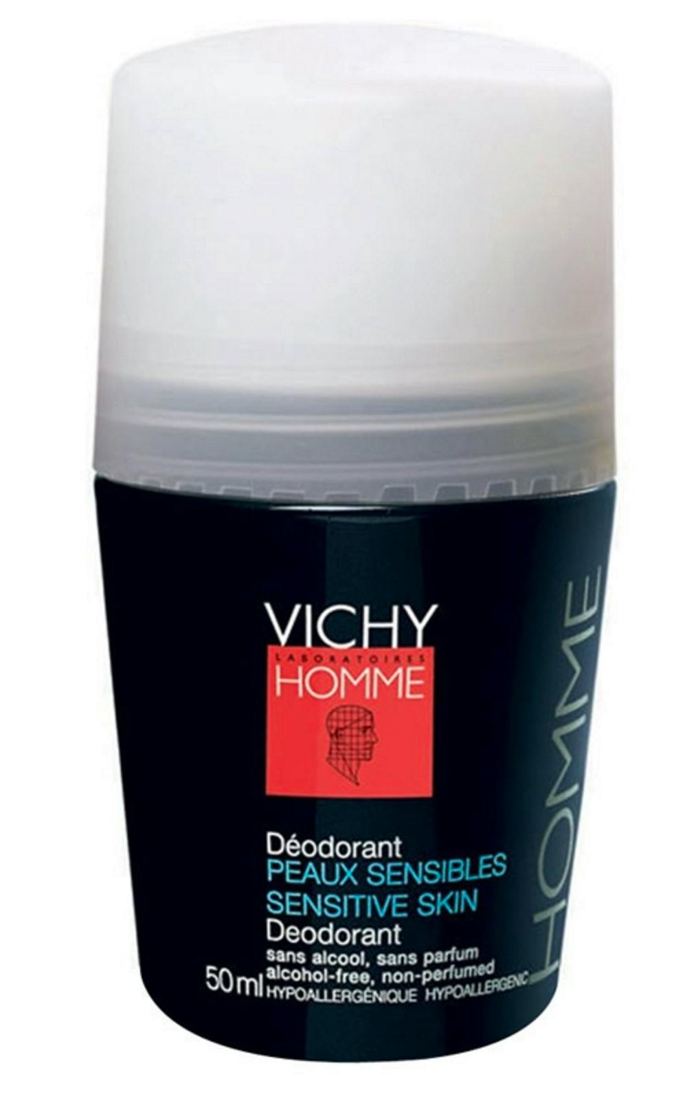 Vichy Homme Deo Roll On Sensitive Skin 48h 50 ml