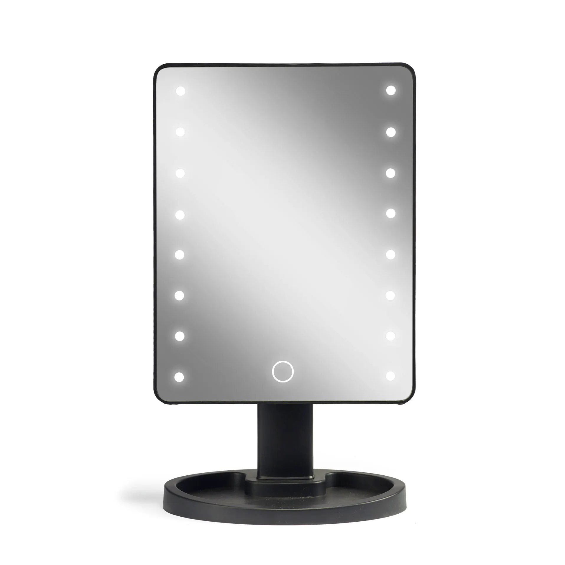 Gillian Jones Black Hollywood Mirror with Touch, LED light and USB-C 1 st