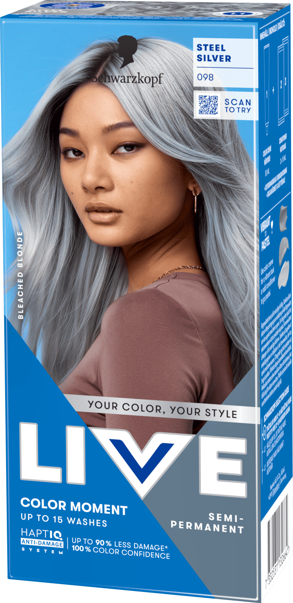 Schwarzkopf LIVE Color Moment 98 Steel Silver 1 st