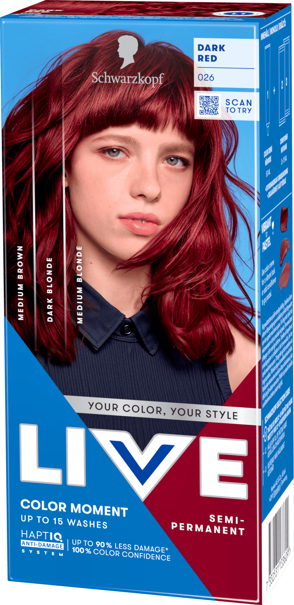 Schwarzkopf LIVE Color Moment 26 Dark Red 1 st