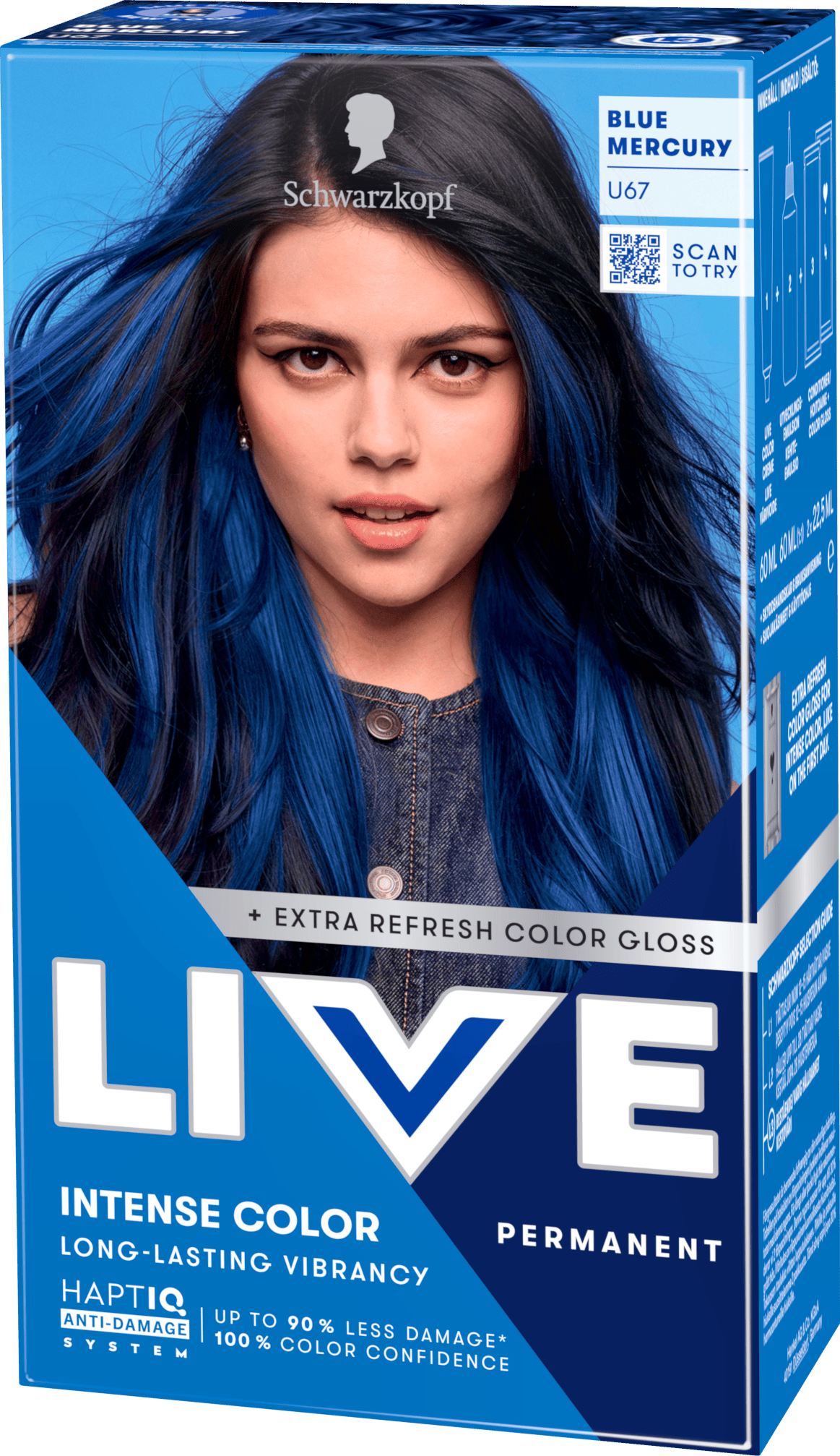 Schwarzkopf LIVE Intense Color U67 Blue Mercury 1 st