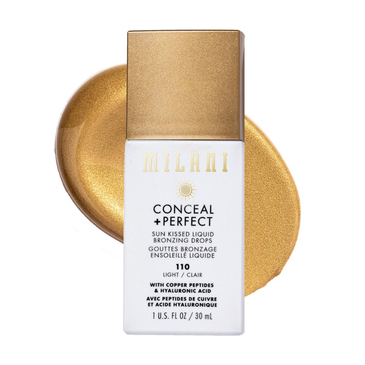 Milani Conceal + Perfect Sun Kissed Liquid Bronzing Drops 110 Light 30 ml