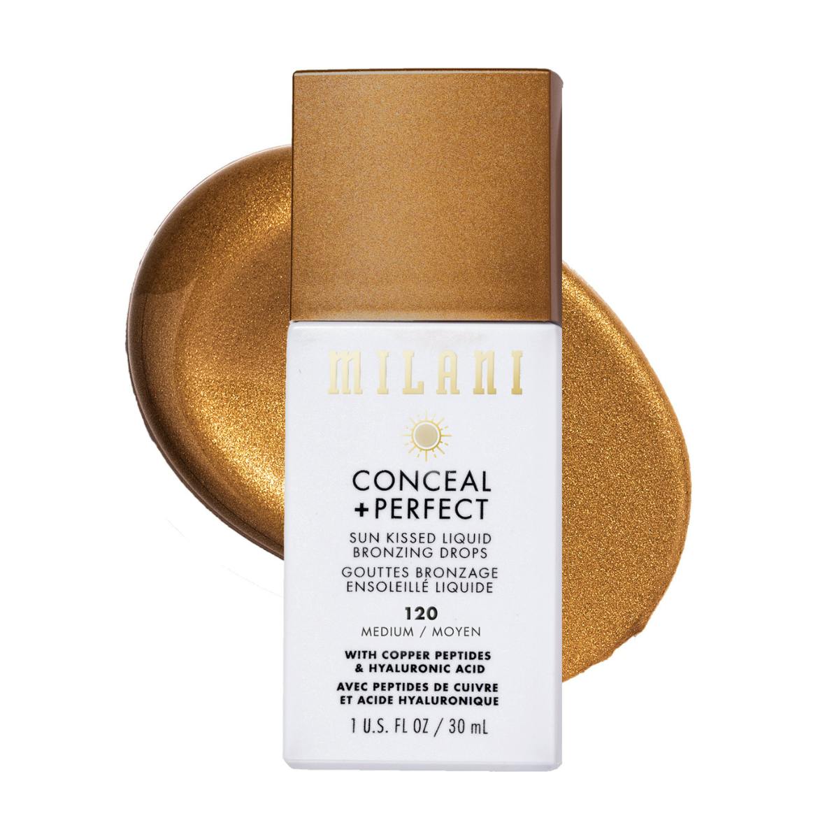 Milani Conceal + Perfect Sun Kissed Liquid Bronzing Drops 120 Medium 30 ml