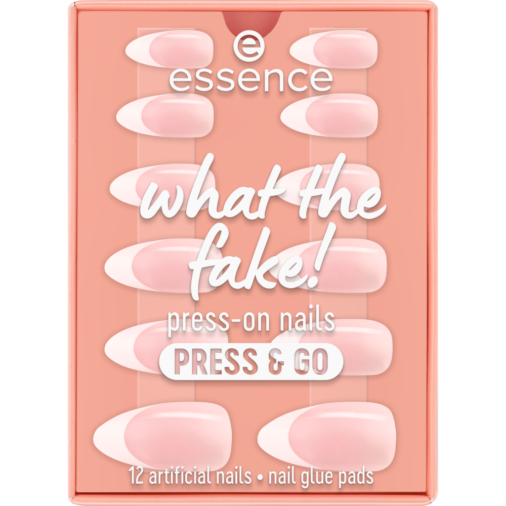 Essence What The Fake! Press-on Nails PRESS & GO 01 French Nails 12 kpl