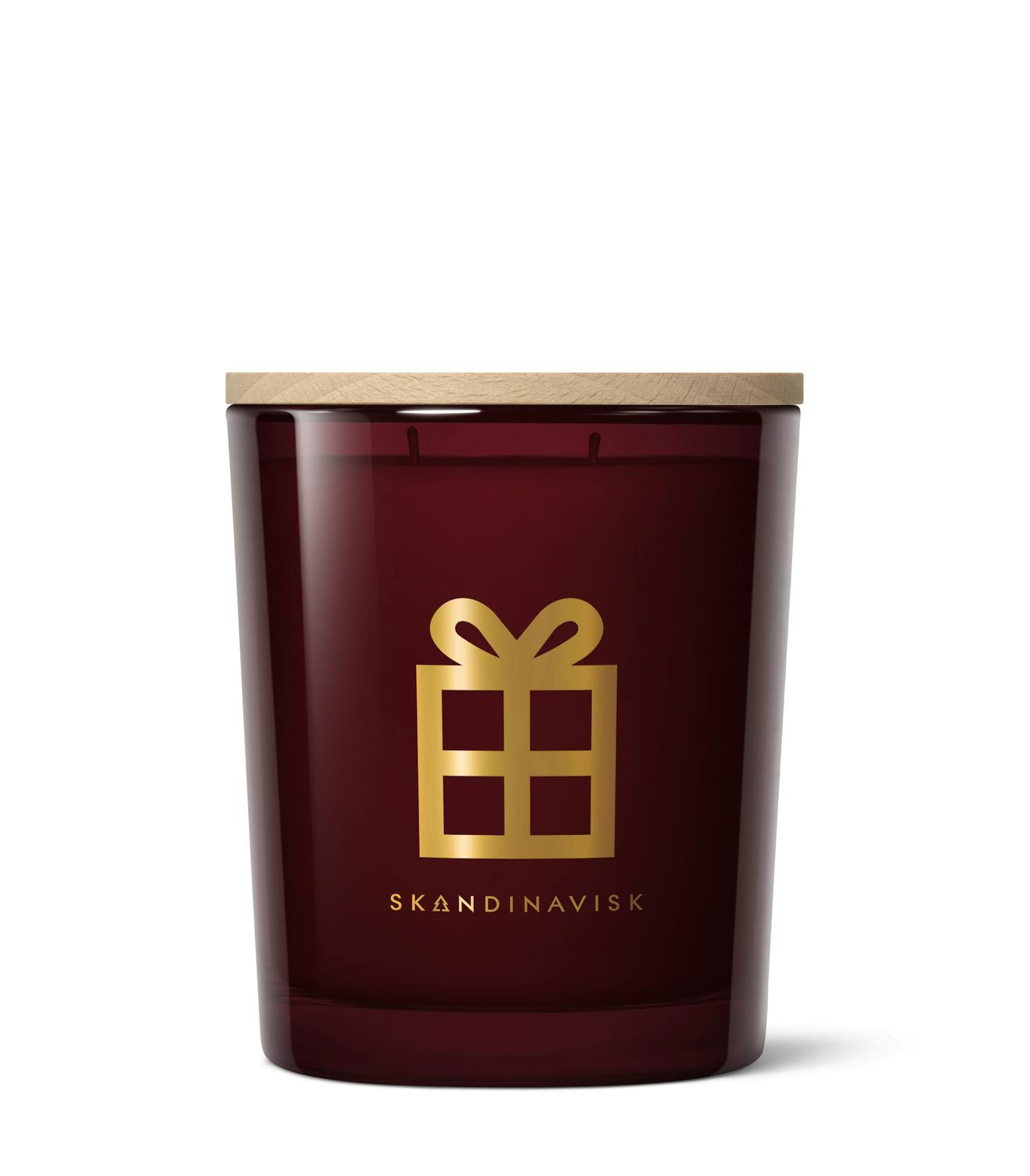 SKANDINAVISK Jul 2-wick Gold Symbol Scented Candle Merlot Red 350 g