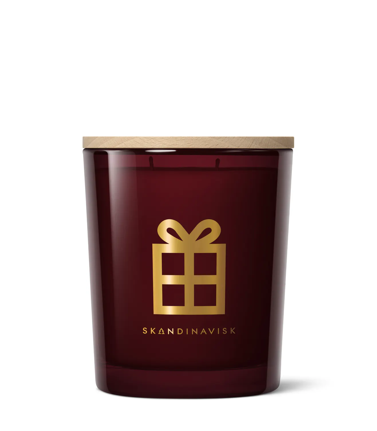 SKANDINAVISK Jul 2-wick Gold Symbol Scented Candle Merlot Red 350 g