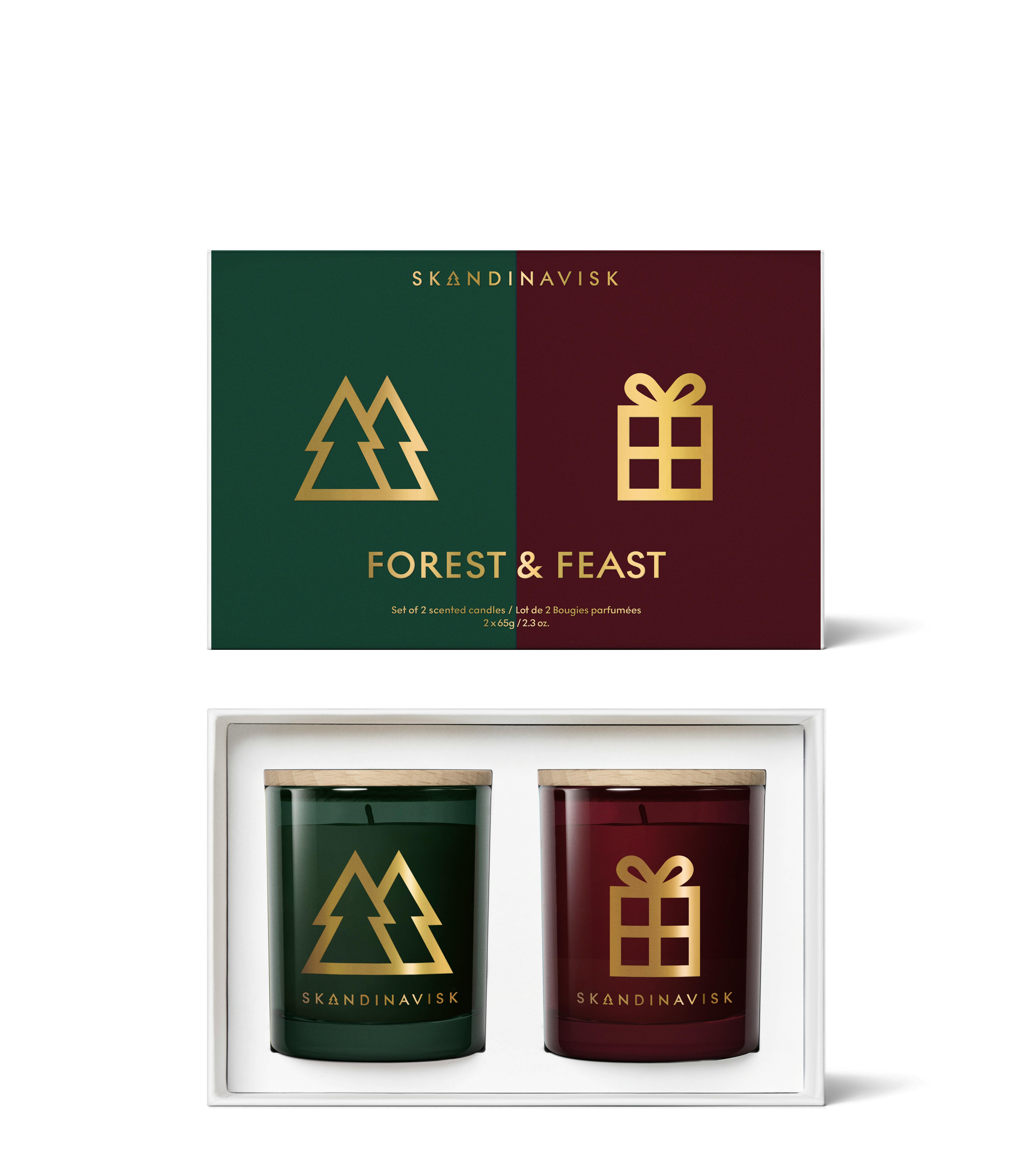 SKANDINAVISK Forest & Feast Scented Candle Gift Set 65 g + 65 g