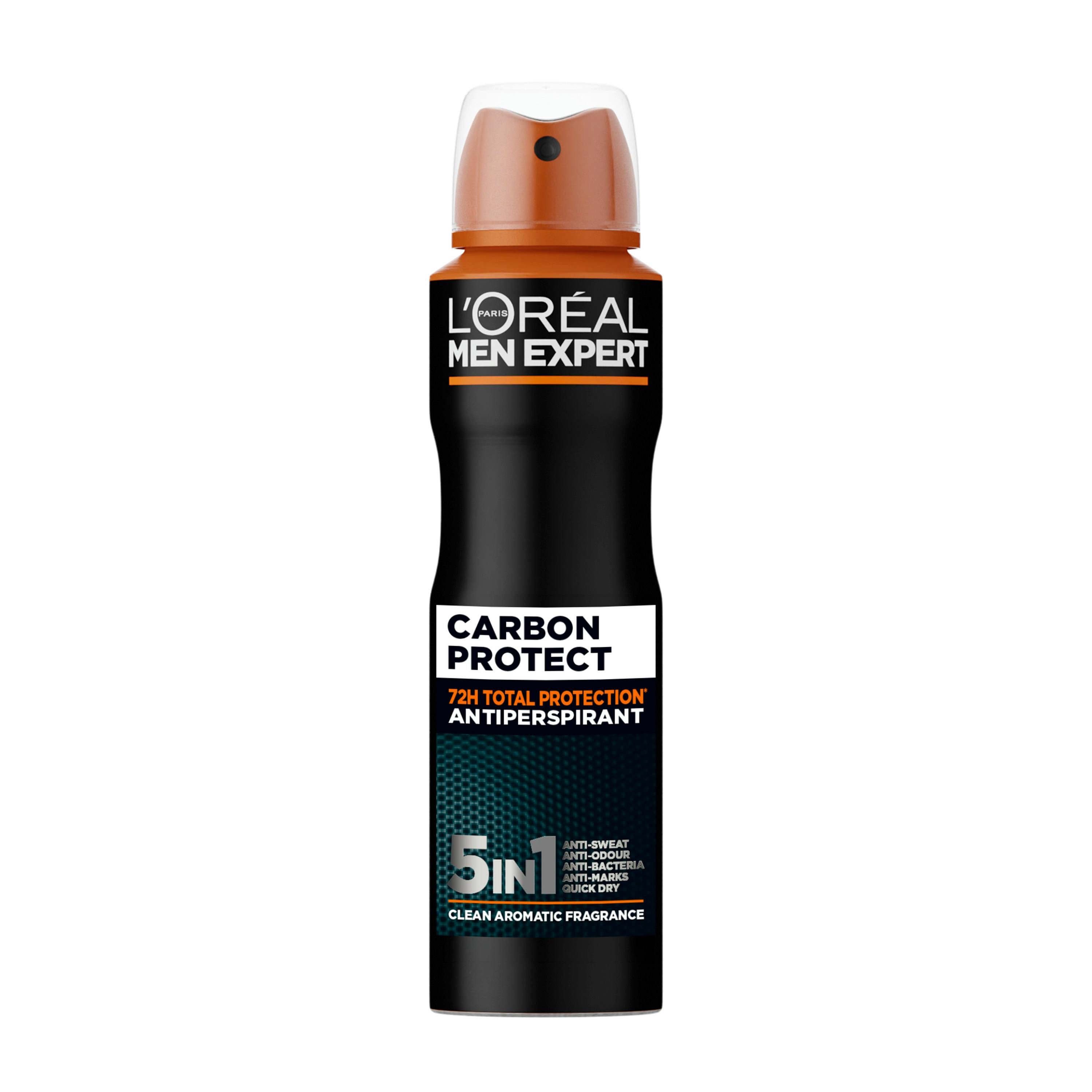 L'Oréal Paris MEN EXPERT Carbon Protect Total Protection 72H Anti-perspirant Deodorant Spray 150 ml