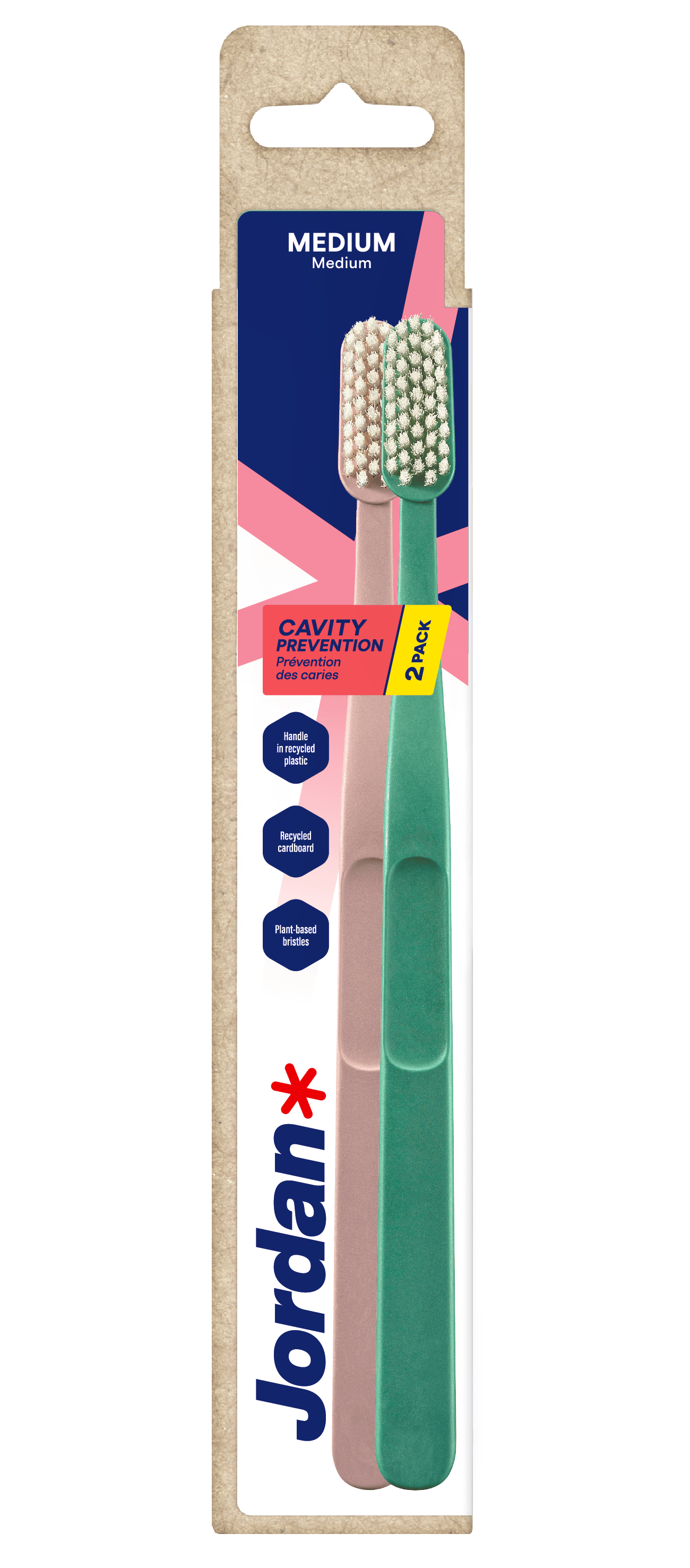 Jordan Clean Smile Care Toothbrushes Medium 2 st