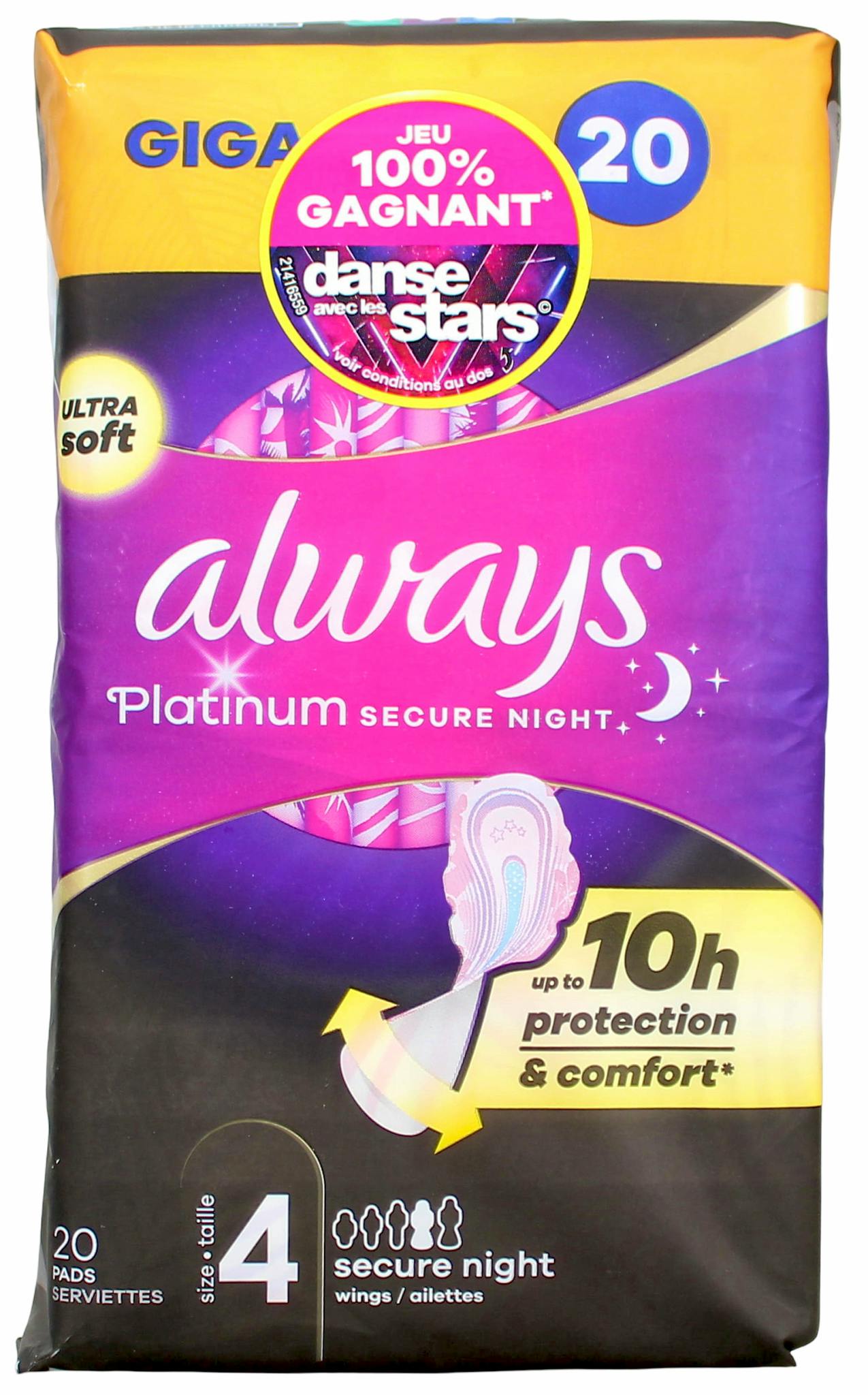 Always Platinum Secure Night With Wings 20 st